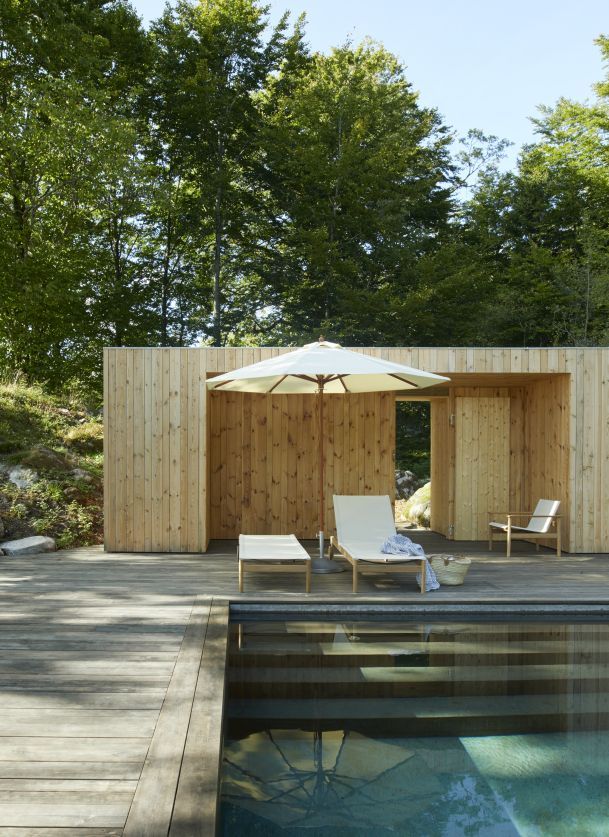 Pelagus Sunbed Bain de soleil d'extérieur Skagerak by Fritz Hansen