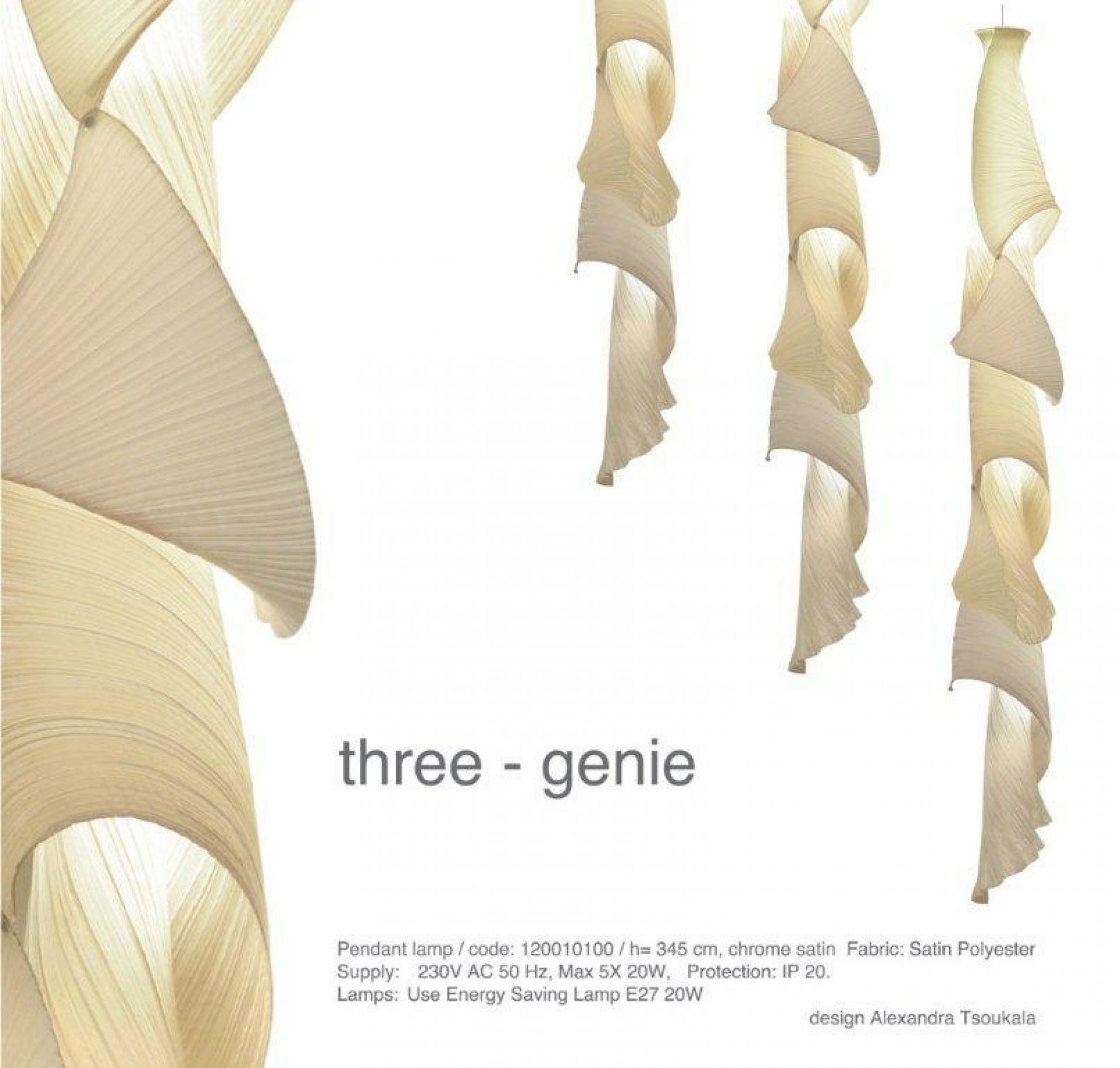 Three-Genie  Pendant luminaire Alexandra Tsoukala