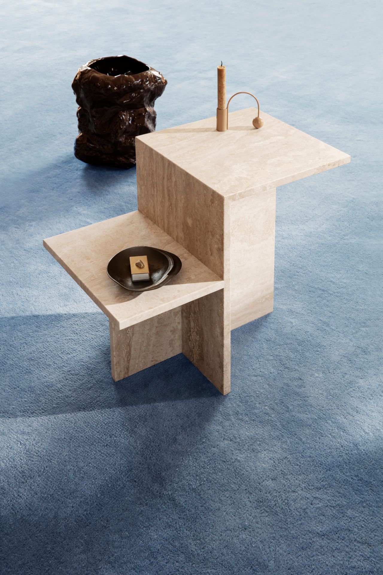 Distinct Side Table - Travertine table d'appoint Ferm Living