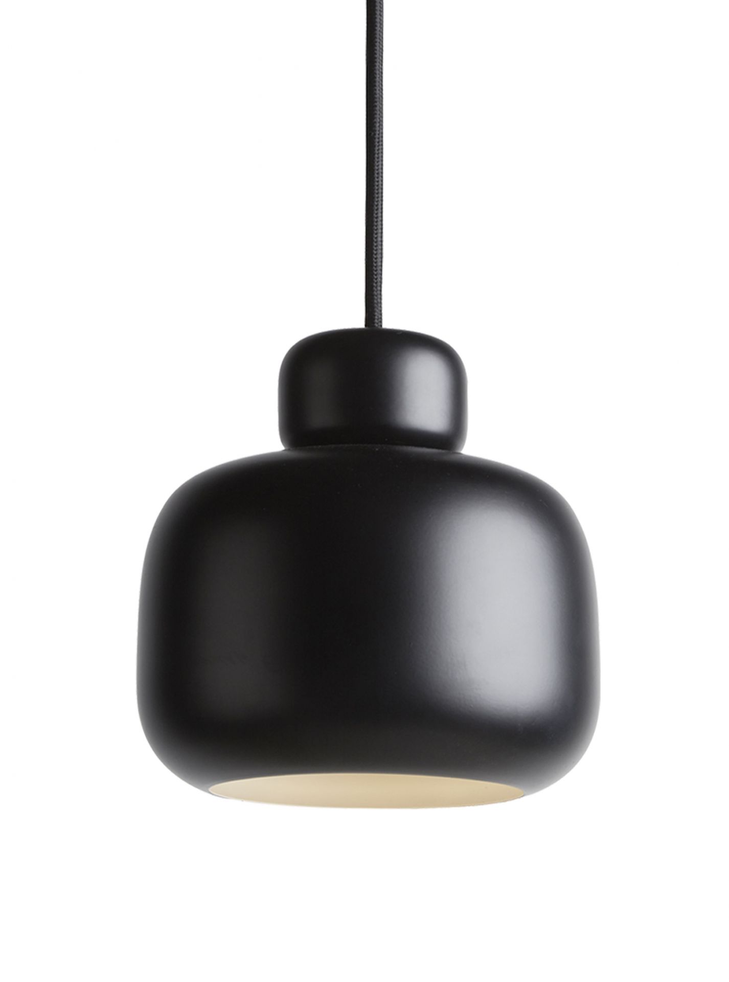 Stone Lampe suspendue grande noir Woud