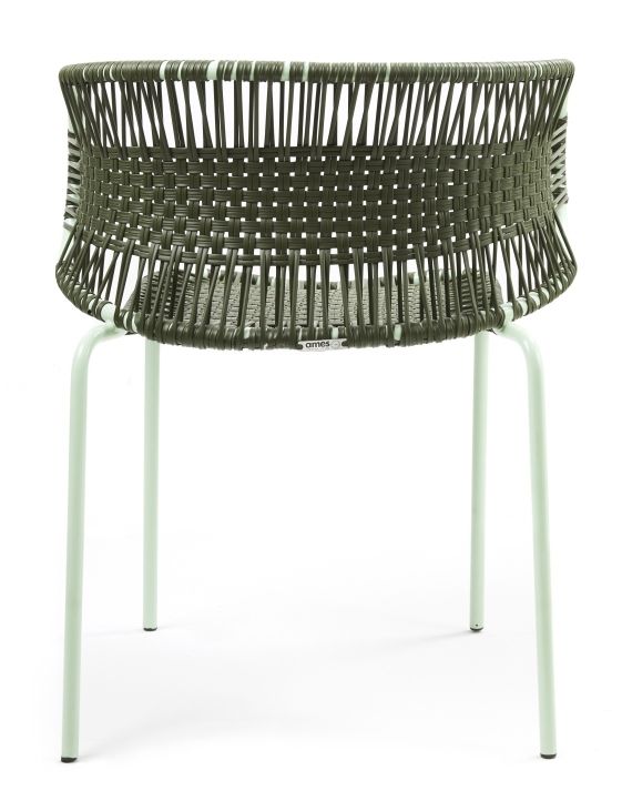 Cielo Stacking Armchair Chaise à accoudoirs empilable Outdoor ames Vert olive - Vert pastel