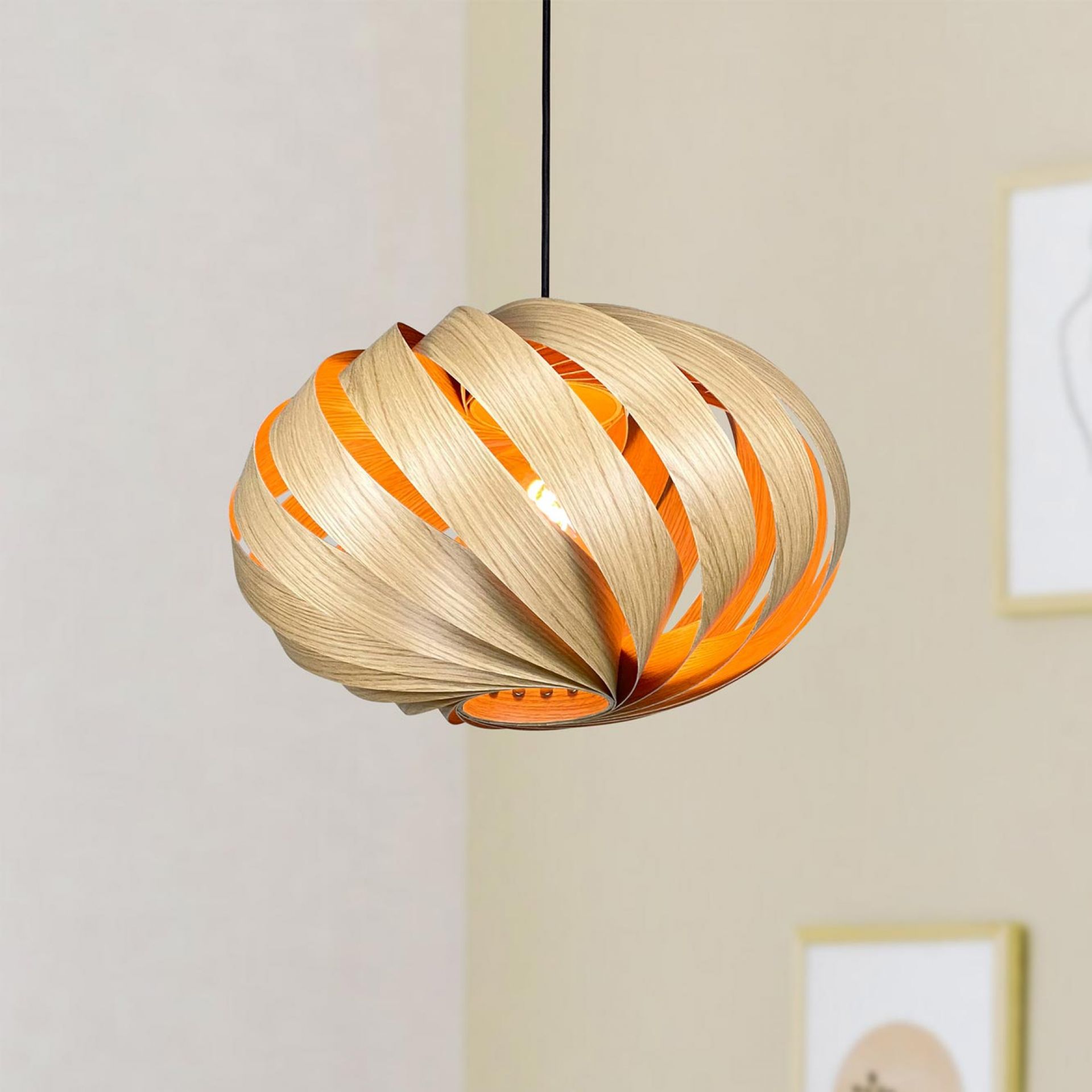 Serentia Lampe à suspendre Chêne Ø45 cm Gofurnit