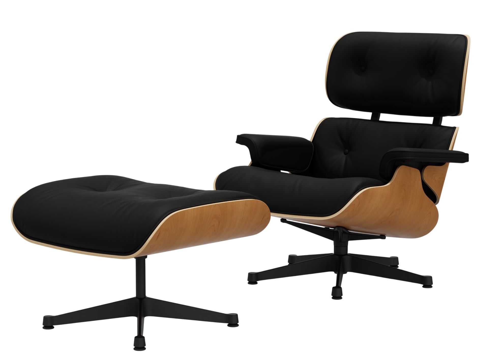 Eames Lounge Chair & Ottoman Fauteuil COMPOSITION PRÉFÉRENTE en cuir Premium Vitra Cerisier naturel Eames Lounge Chair & Ottoman Fauteuil COMPOSITION PRÉFÉRENTE en cuir Premium Vitra Cerisier naturel