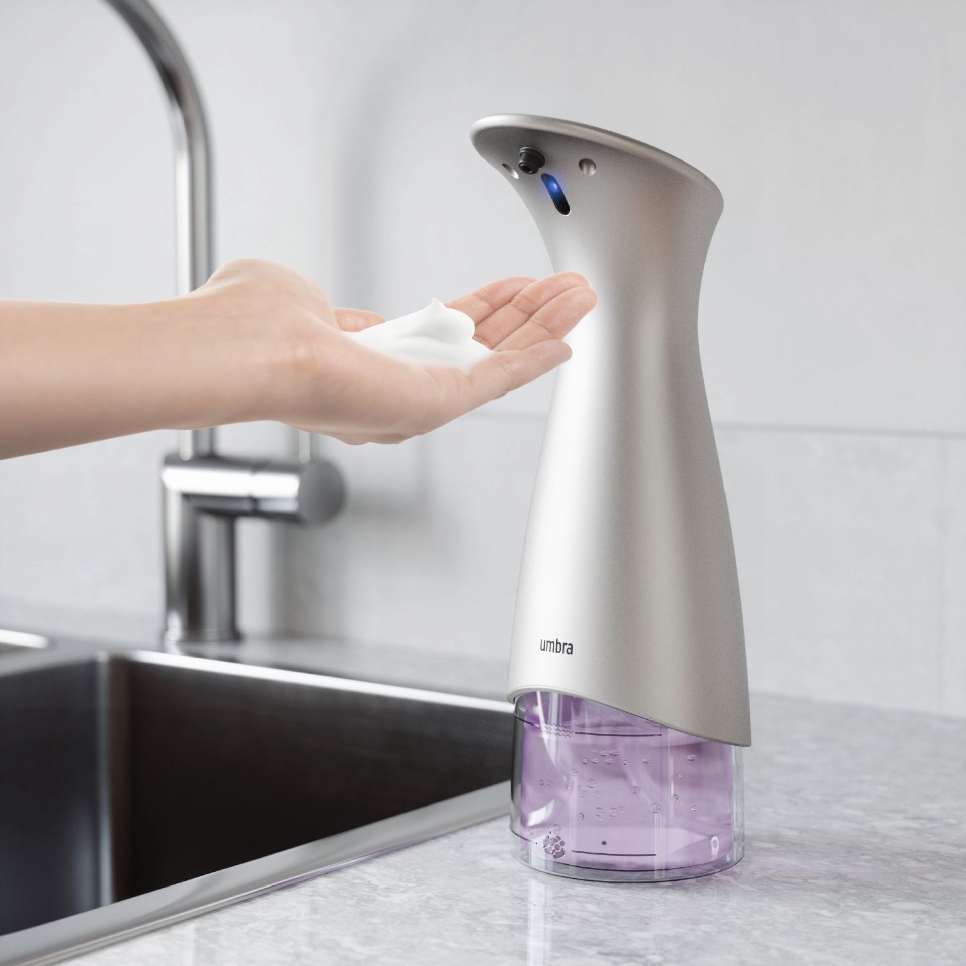 Otto Foaming Automatic Soap Dispenser Distributeur de savon Umbra Nickel OFFRE SPECIALE