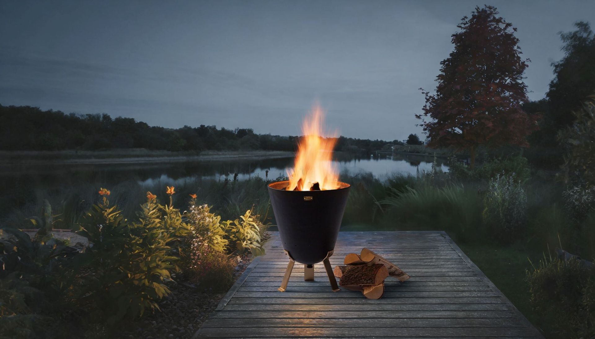 Ensemble Bonfire : panier à feu + grille de cuisson Philippi