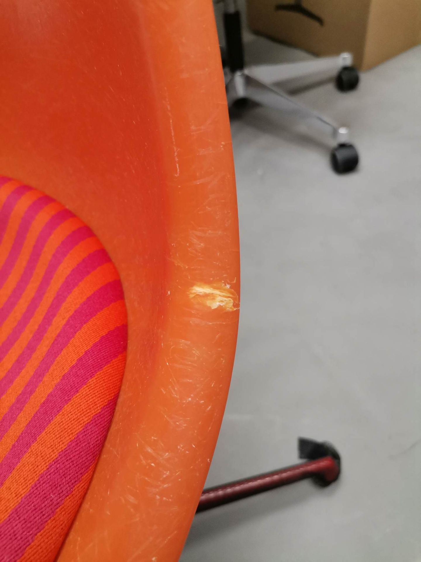 Eames Fiberglass Side Chair La Fonda Rouge Orange Vitra LIMITED EDITION OBJECTS IMPARFAITS