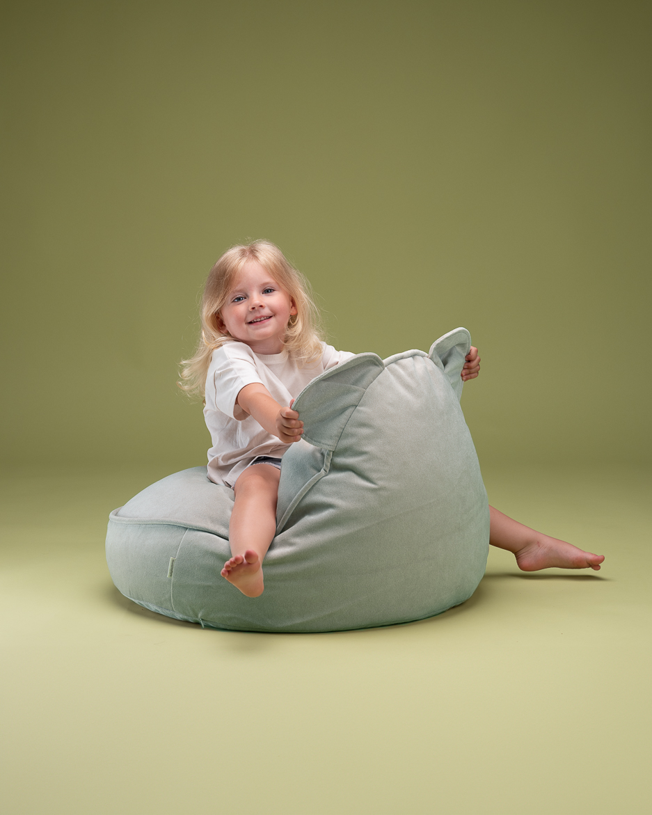 Pouf en velours Teddy Wigiwama