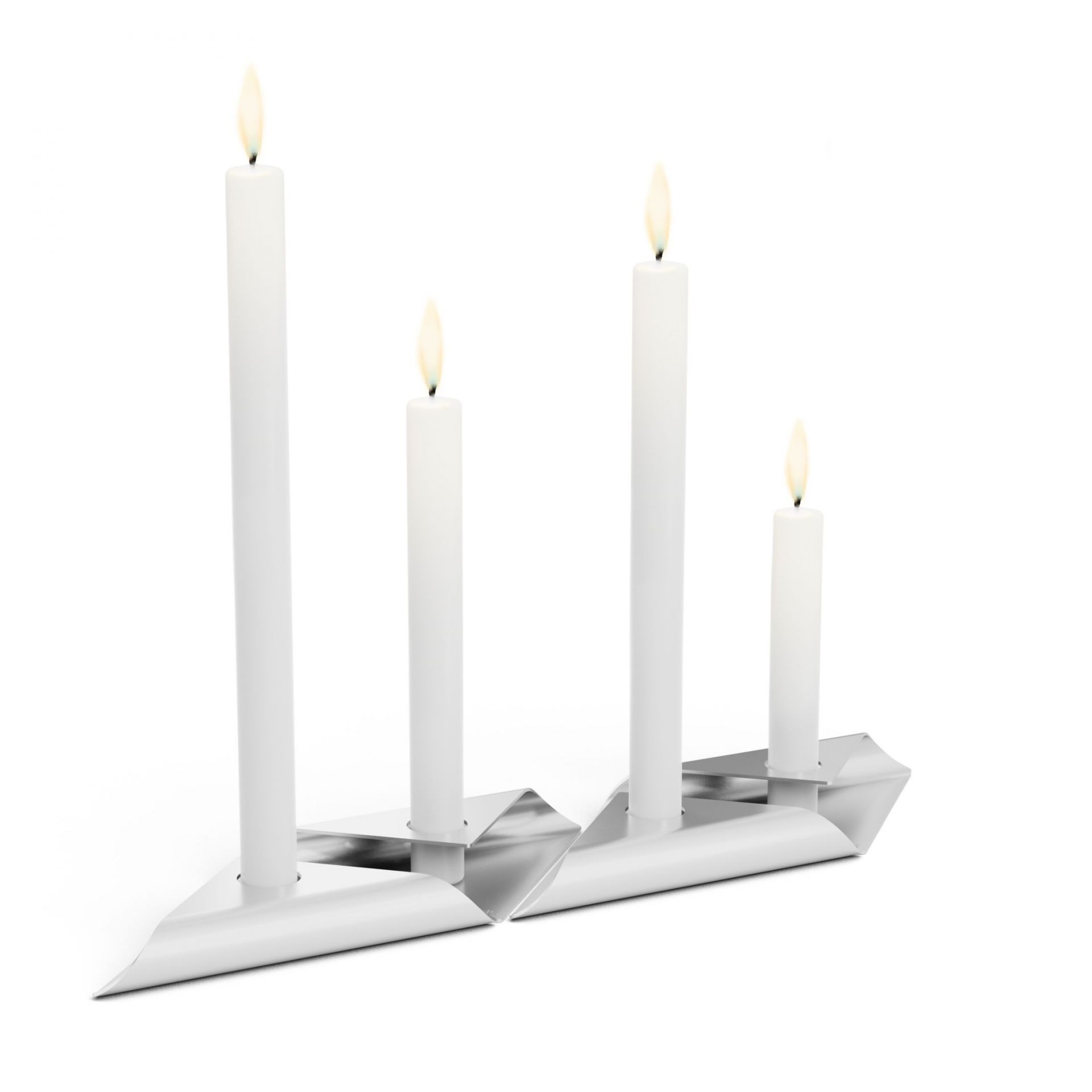 Square Candle Ensemble de 4 chandeliers argentés Höfats OFFRE SPECIALE