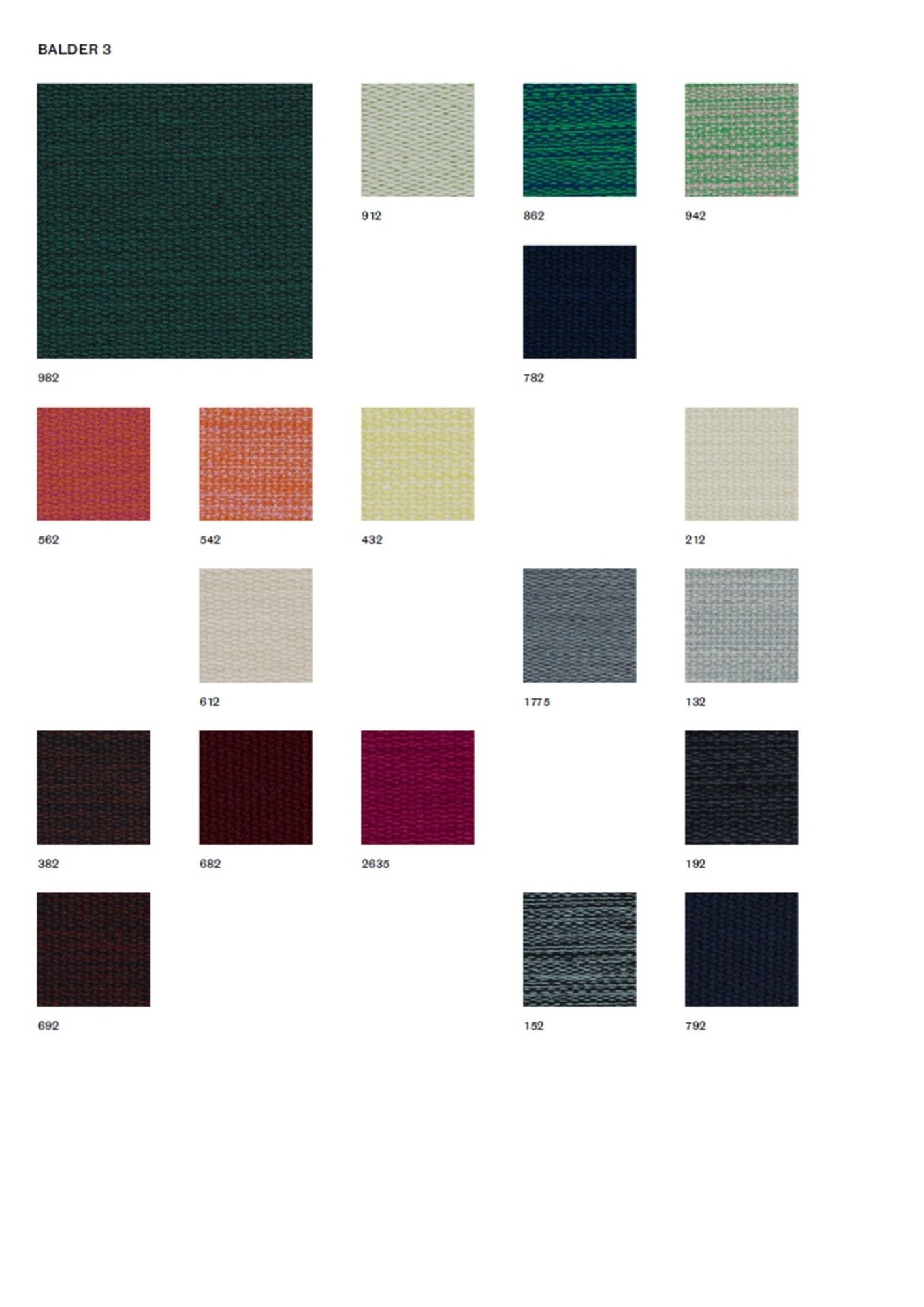 Carte échantillon Balder 3 Kvadrat