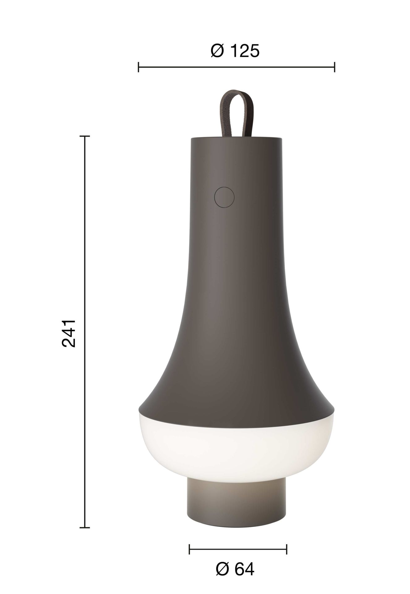 Tomoshi Lampe portable à batterie / lampe de table Louis Poulsen Marron foncé