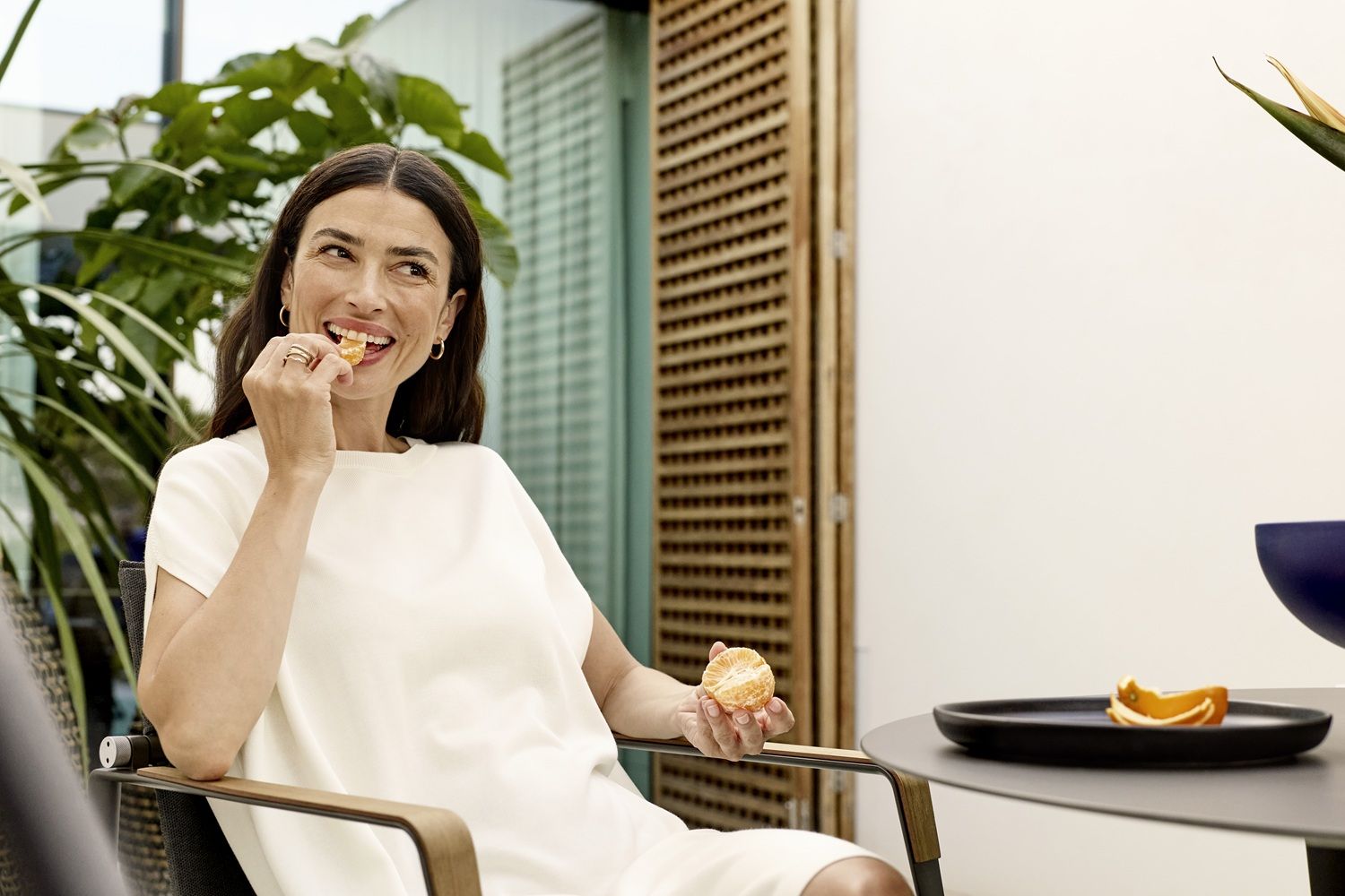 SEAX Outdoor Chaise avec décor bois Dedon