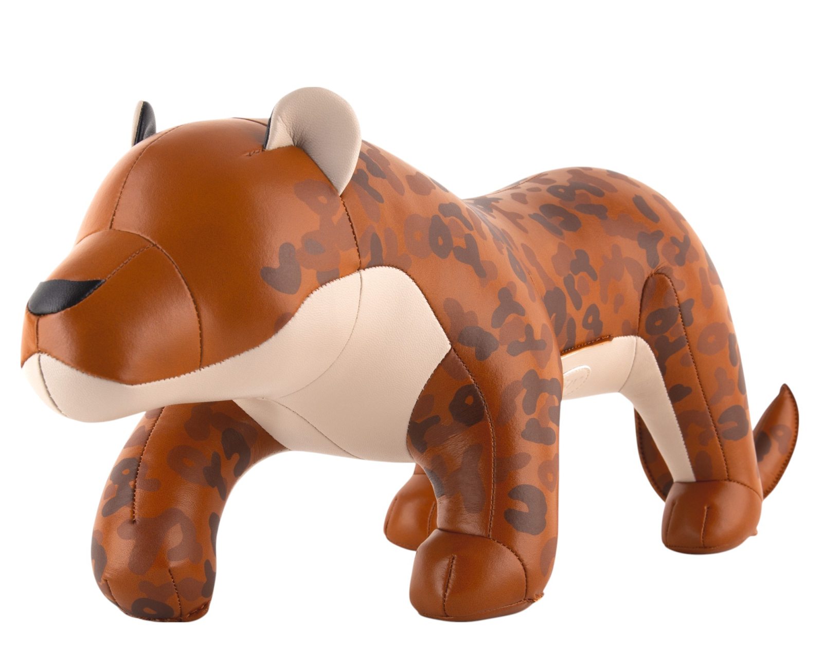 Butoir de porte Leopard Ray Tan/Blanc Züny