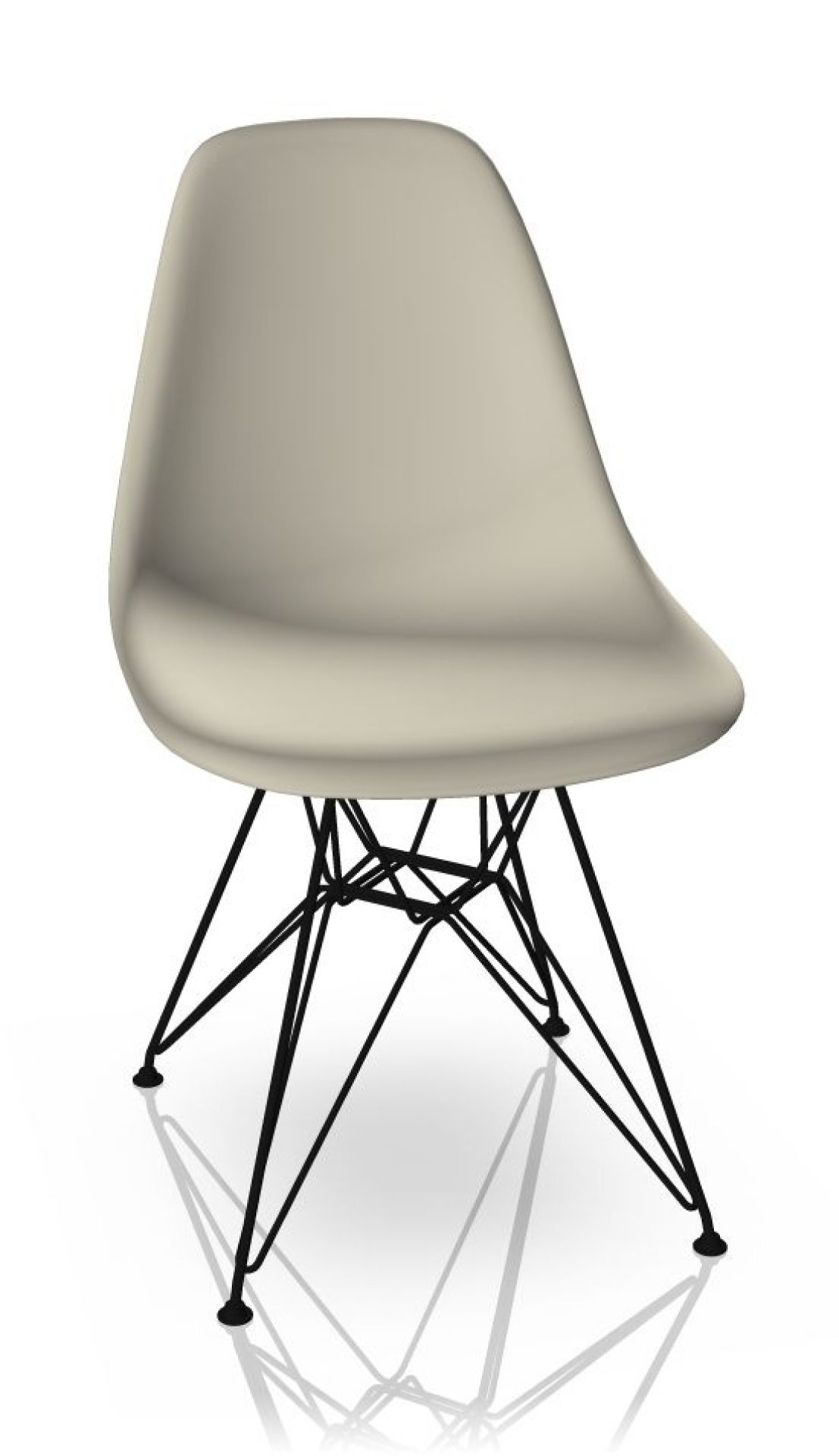 Eames Plastic Side Chair DSR Chaise Vitra Noir-Pebble