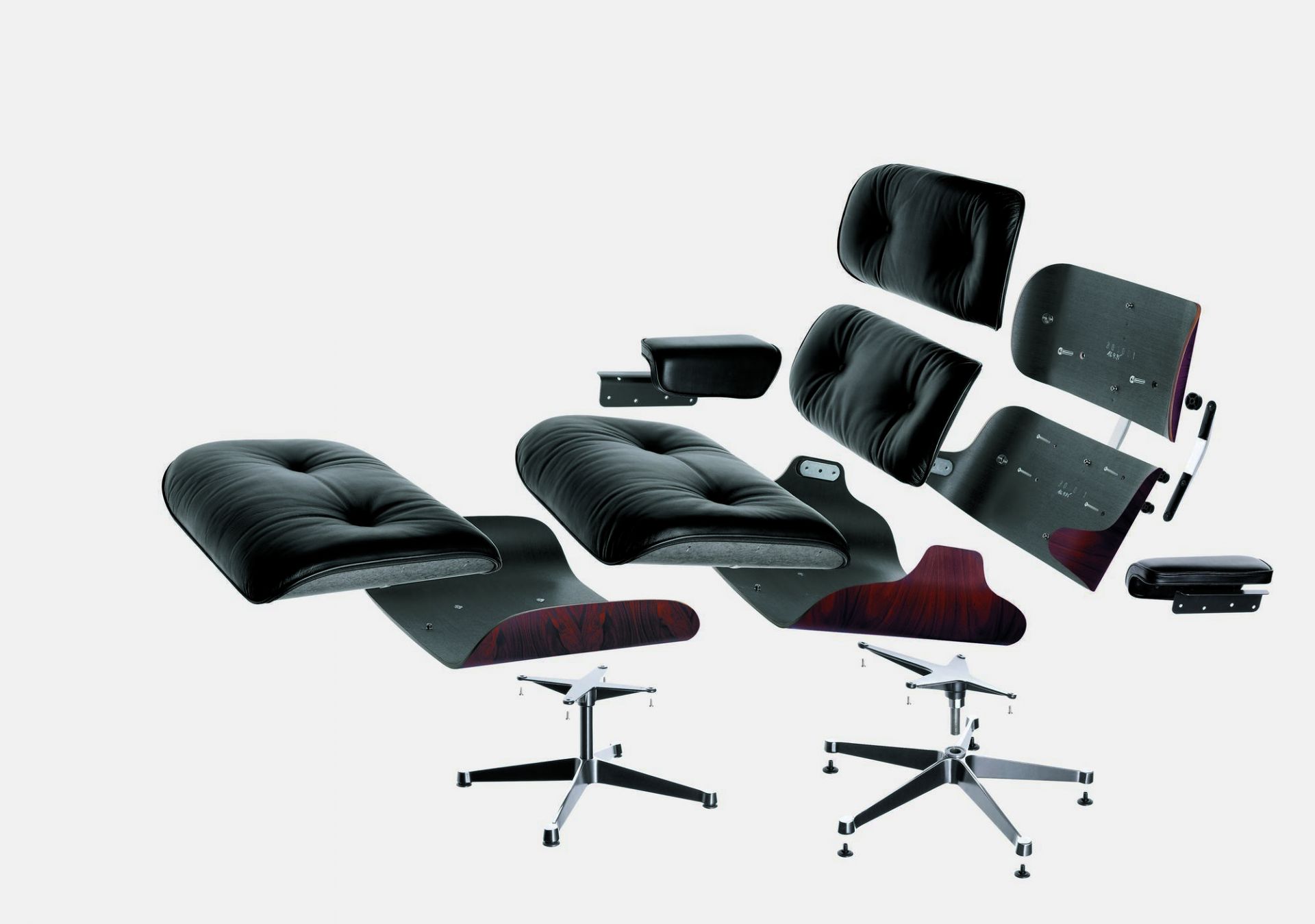 Eames Lounge Chair & Ottoman Armchair Cuir Premium F / Cuir Natural Vitra