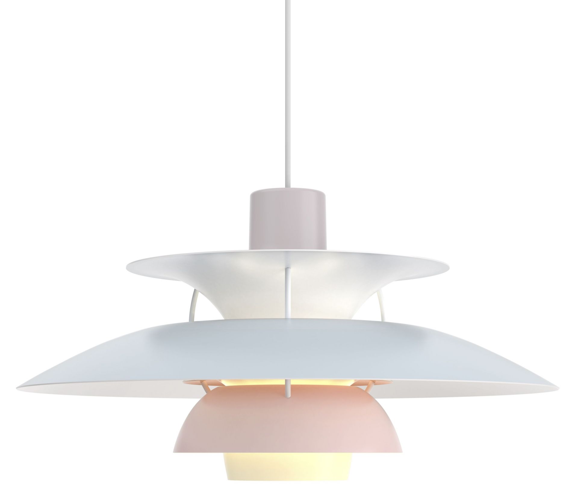 PH 5 lampe à suspendre pastel Louis Poulsen Pastel gris huître - bleu rose