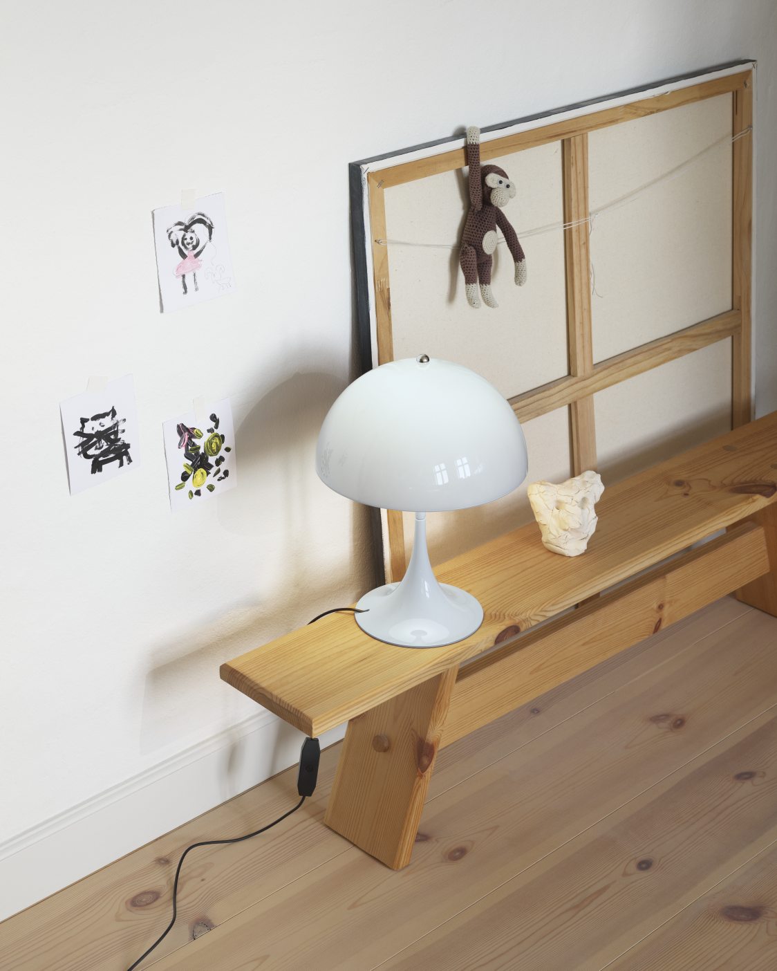 Panthella 250 Table lamp LED Lampe de table Louis Poulsen Opal Pale bleu
