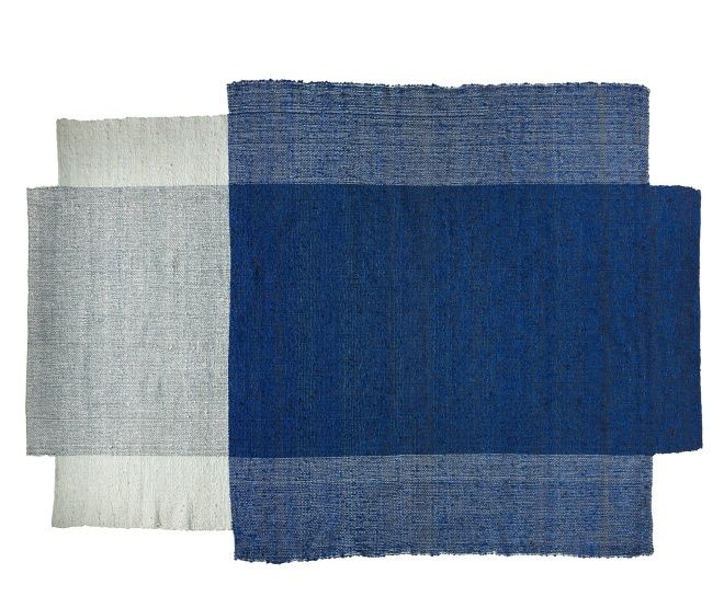 Tapis Nobsa Rug Large ames Bleu marine / Vert clair / Crème