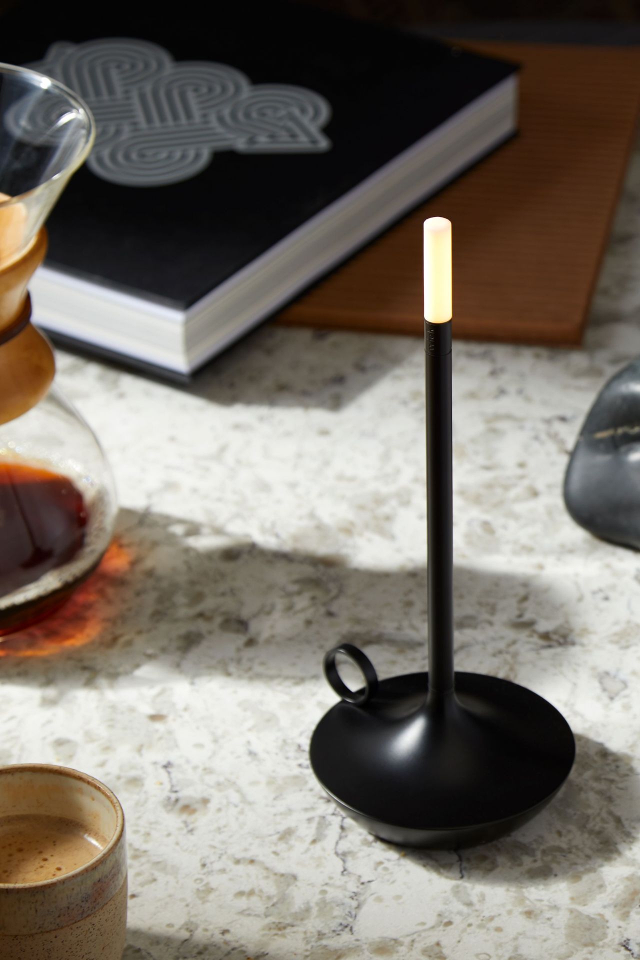Wick Portable Lampe de batterie / Lampe de table avec USB noir Graypants