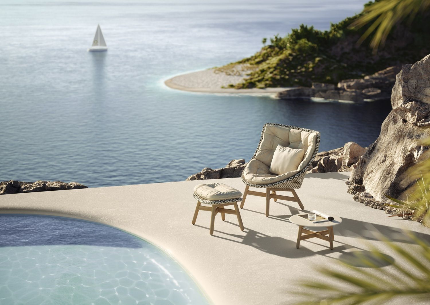 Mbrace Outdoor Wing chair Fauteuil à haut dossier Dedon