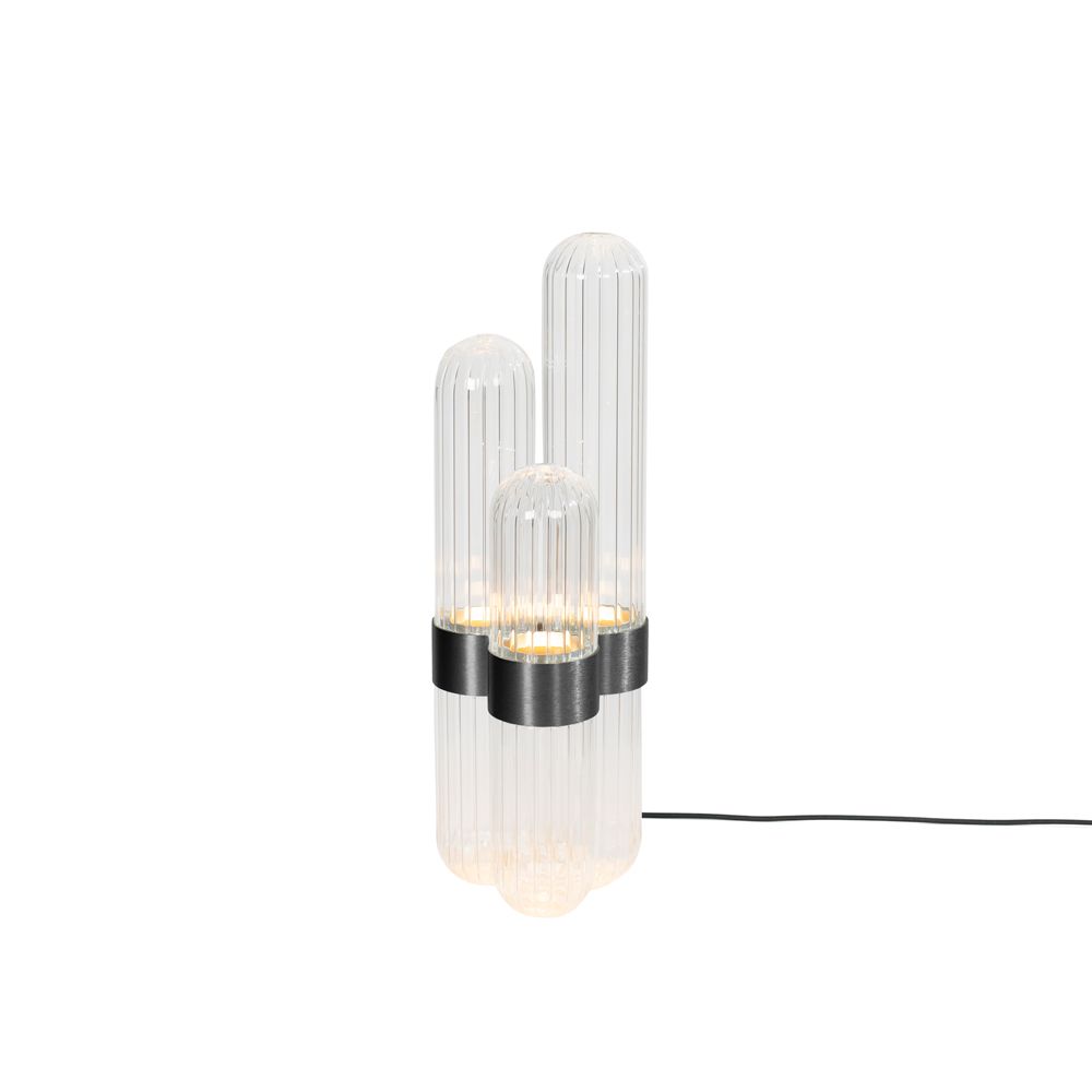 Cactus Lampadaire small noir/ transparent avec LED fixe 1600lm Pulpo