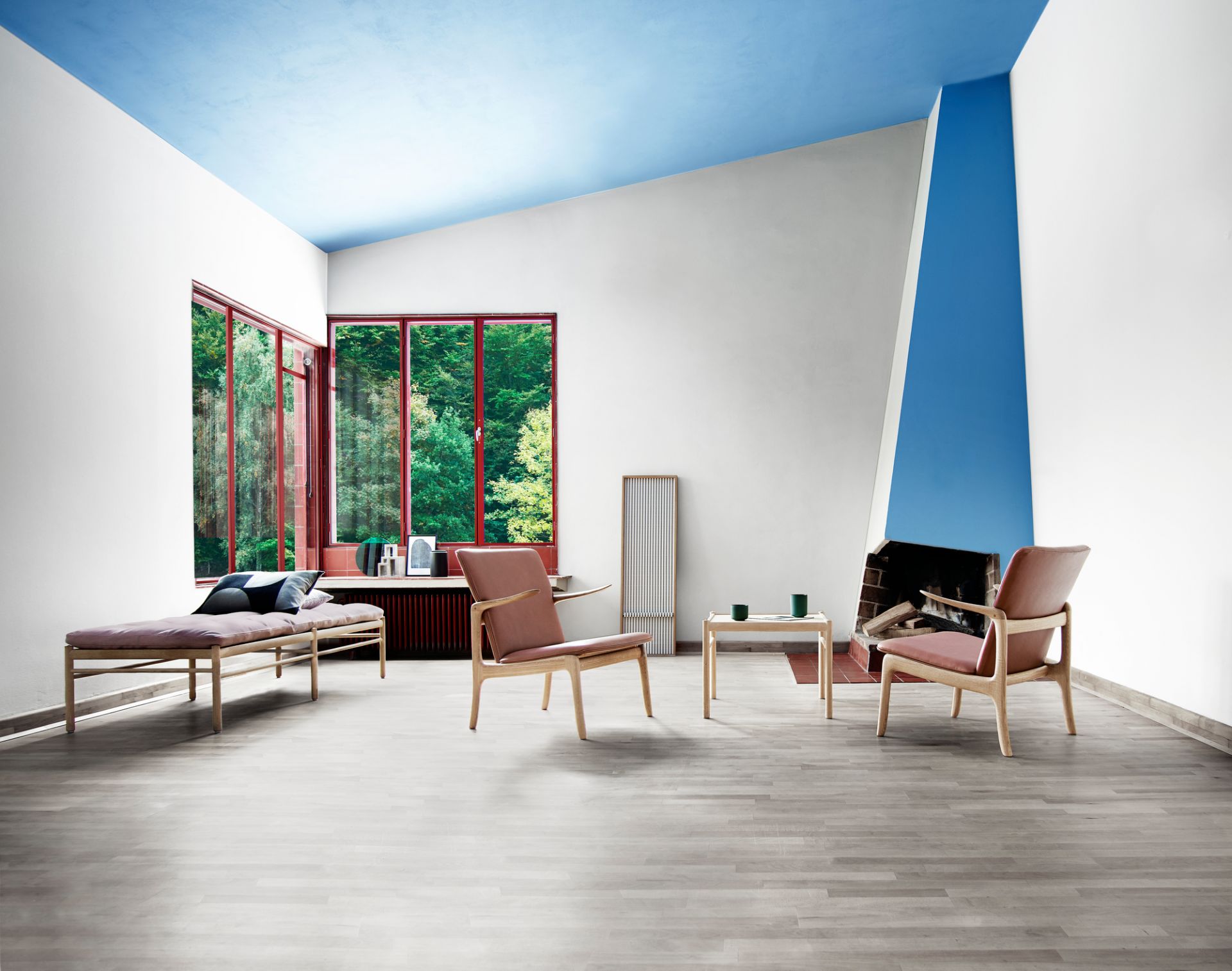 OW150 Daybed Lit de repos Carl Hansen &amp; Søn Cuir brun Sif 95