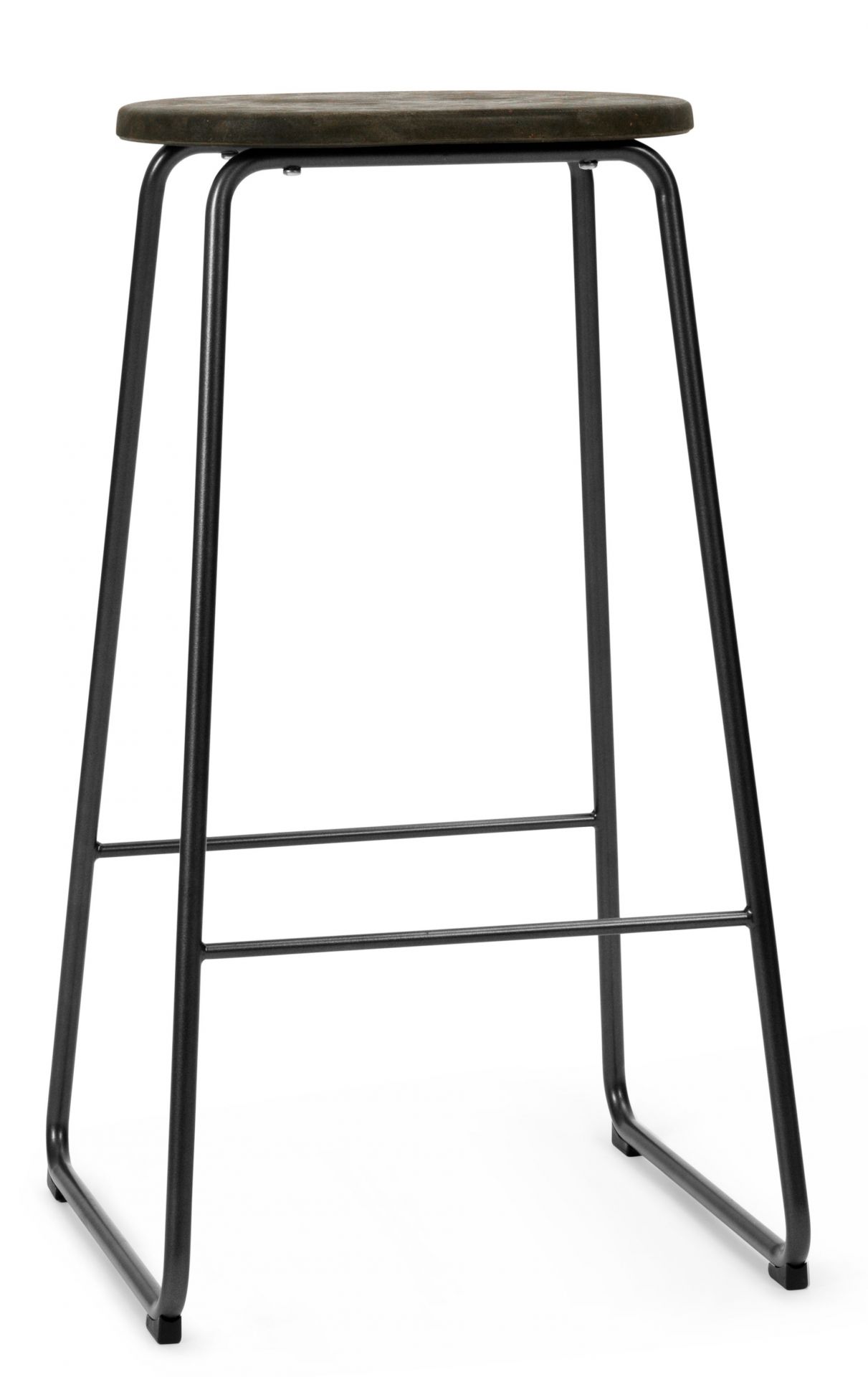  Earth Stool Tabouret de bar Mater Waste foncé H 74 cm
