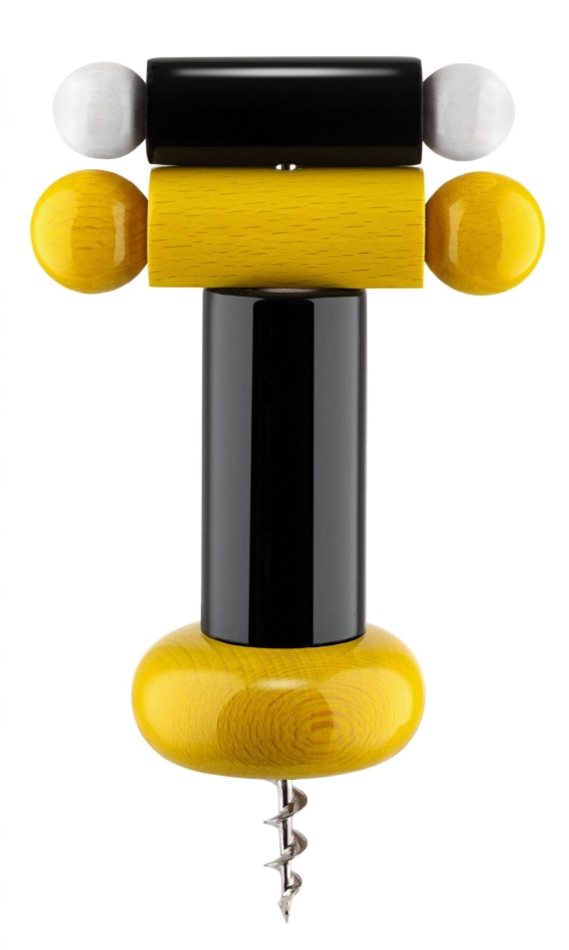 Tire-bouchon ES17 Alessi Noir, jaune et blanc OFFRE SPECIALE