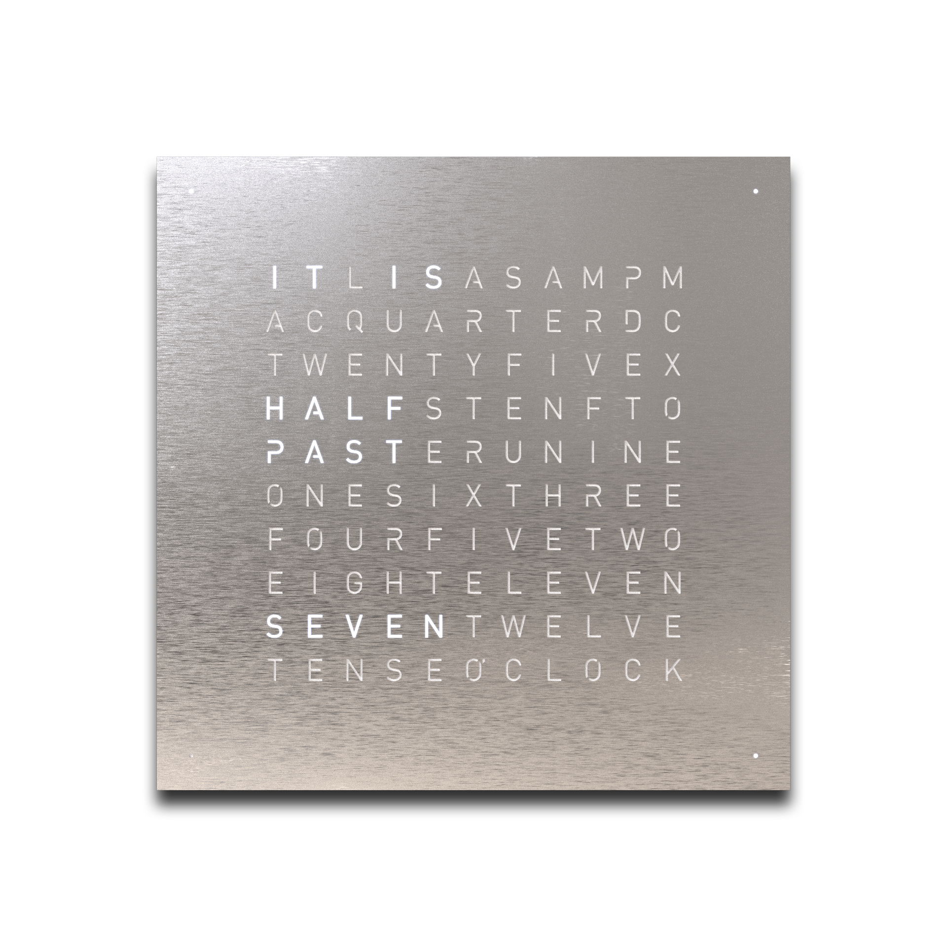 Cache avant pour l'horloge murale Earth 45 Anglais QLOCKTWO