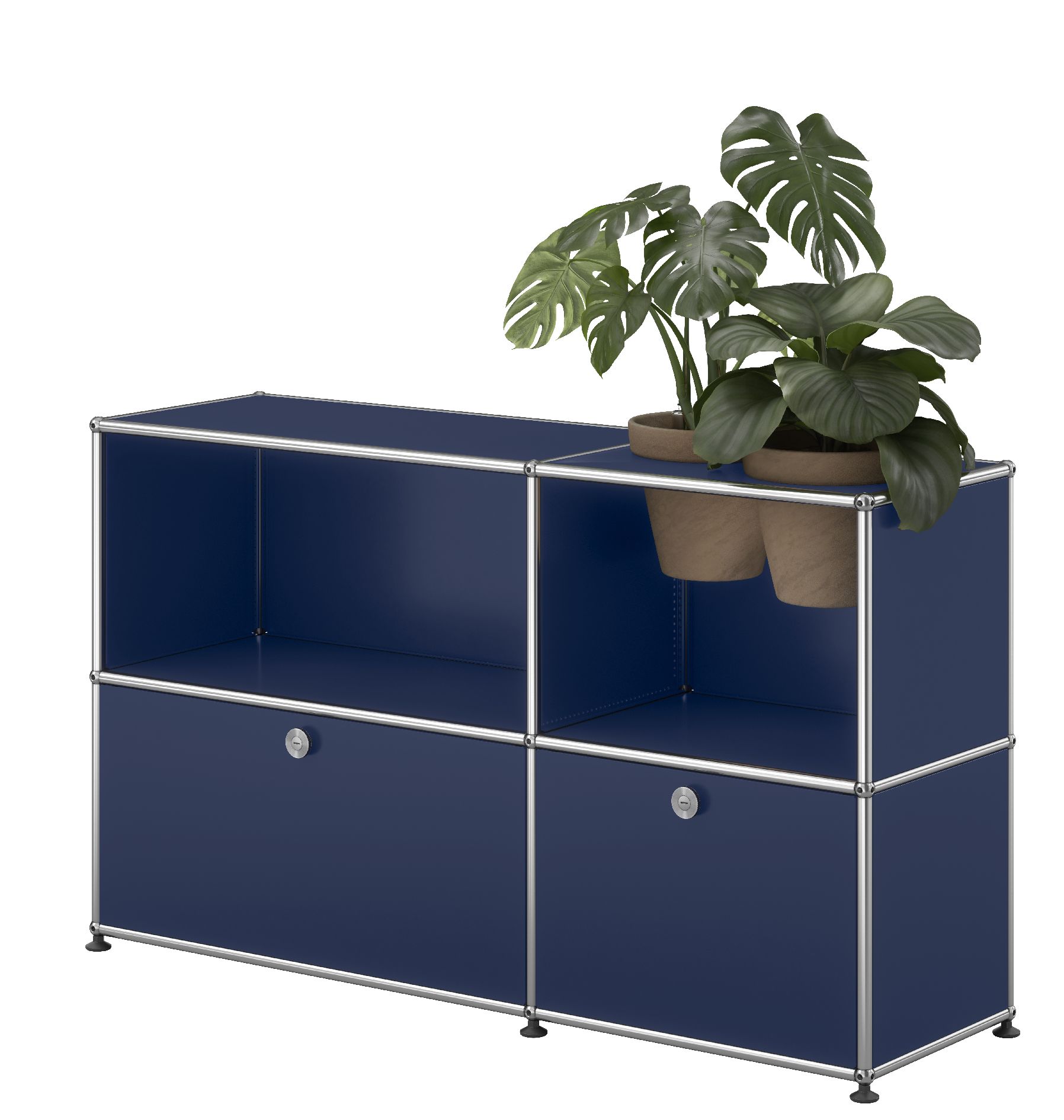Buffet USM Haller M57 avec portes à charnières et insert pour plantes - LIVRAISON RAPIDE