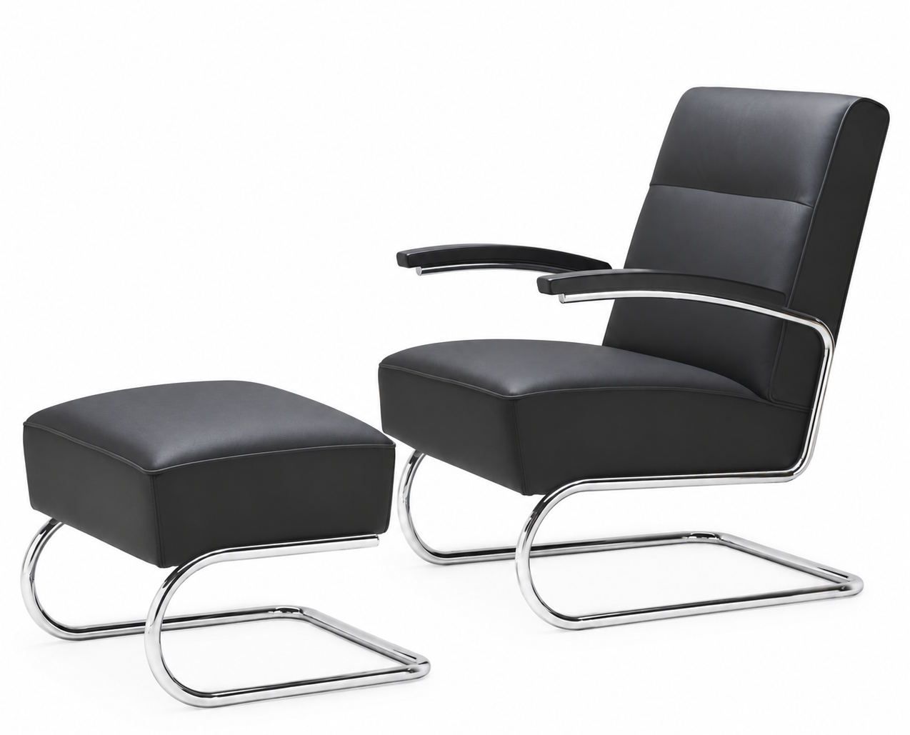 Chaise cantilever Thonet S 412 / S412 avec repose-pieds OFFERT