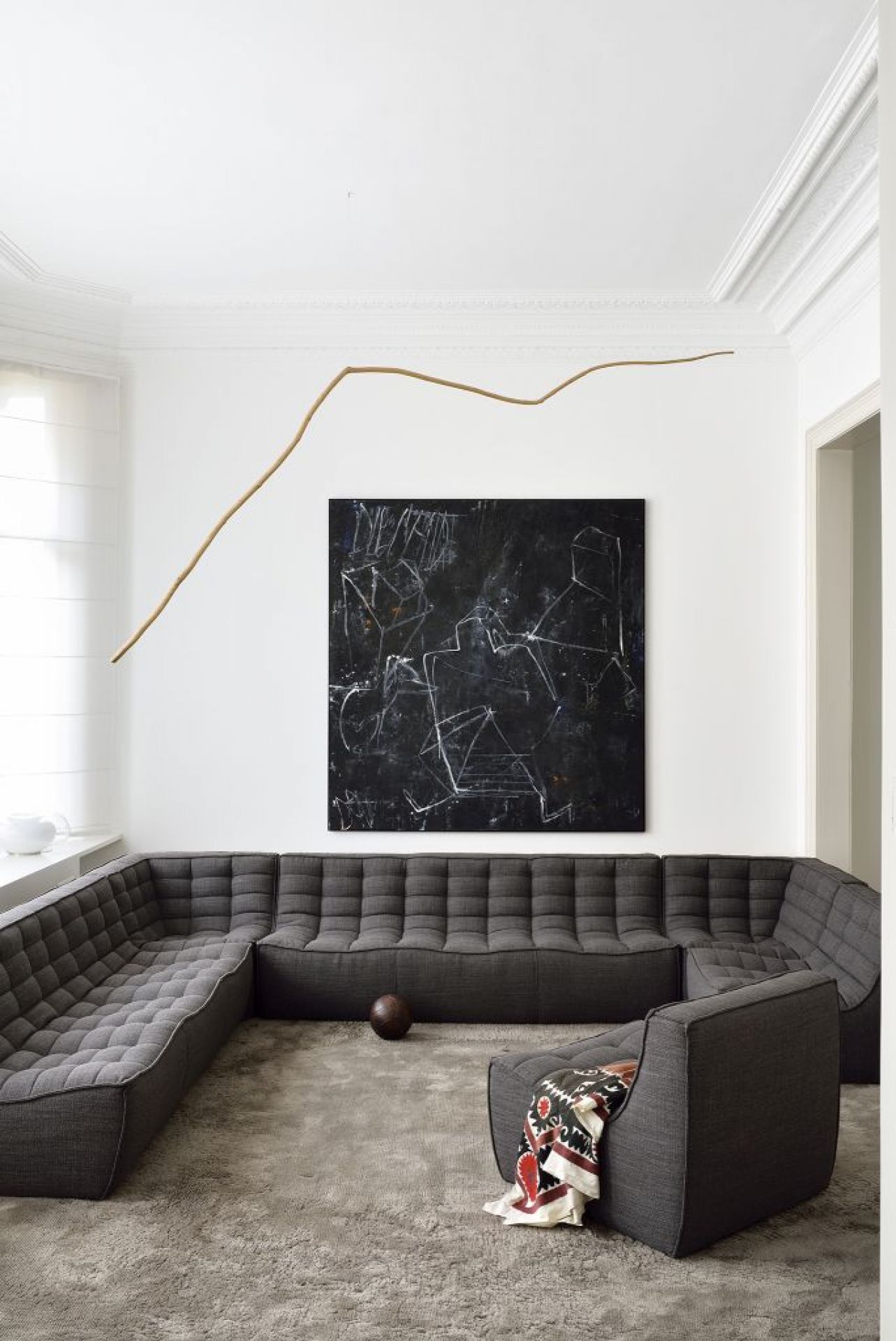 N701 Canapé d'angle gris foncé Ethnicraft
