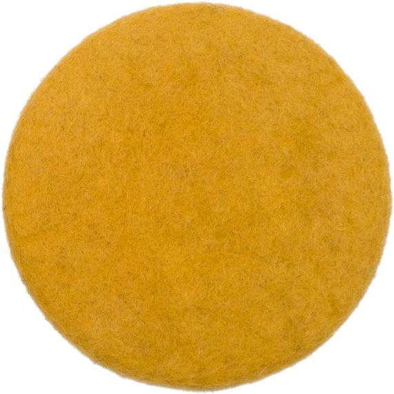 Mono Rond Tapis en feutre Ø 160 cm myfelt Klara (jaune moutarde)