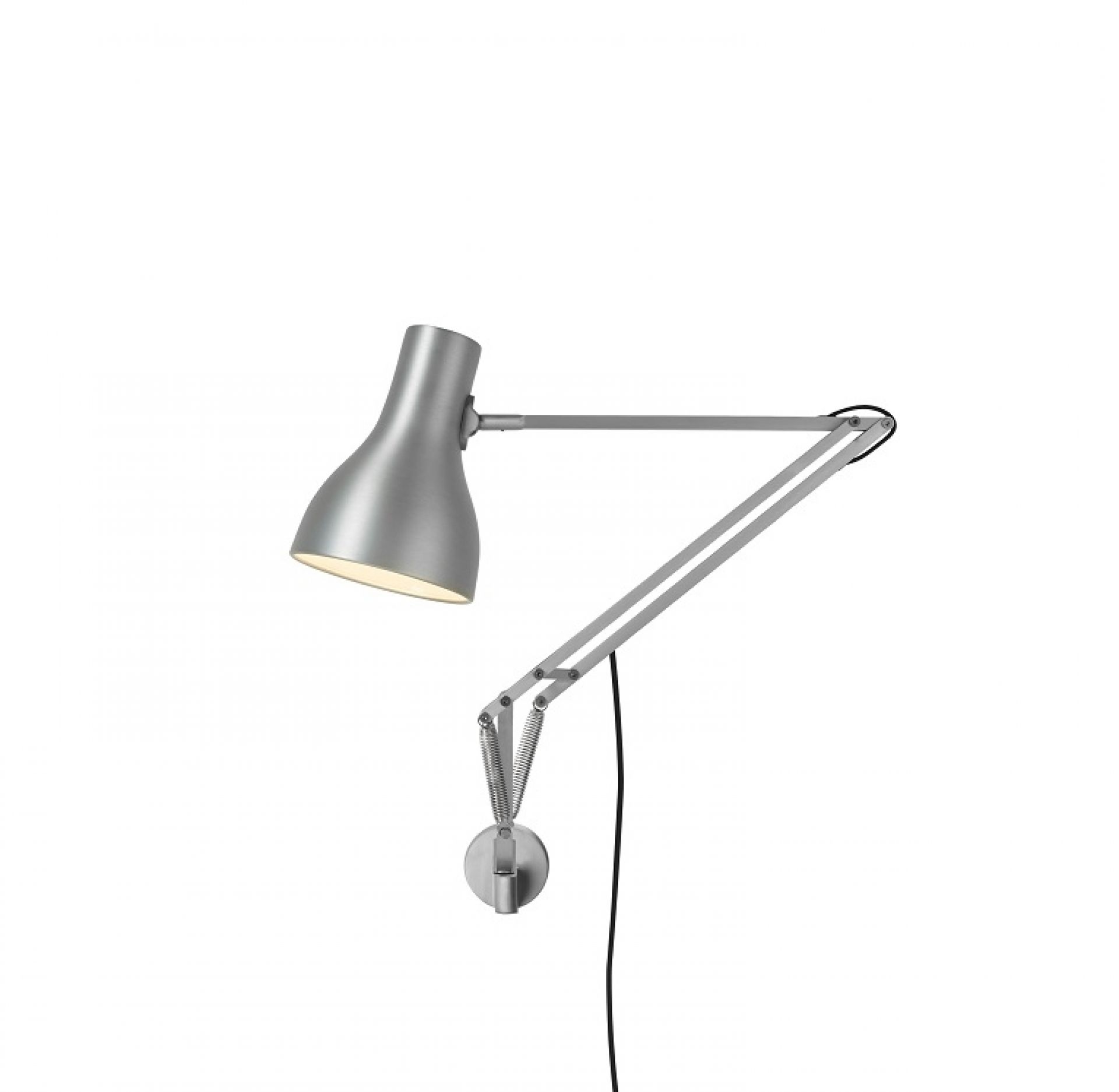 Type 75 Mini Wall Mounted applique murale Anglepoise Argent