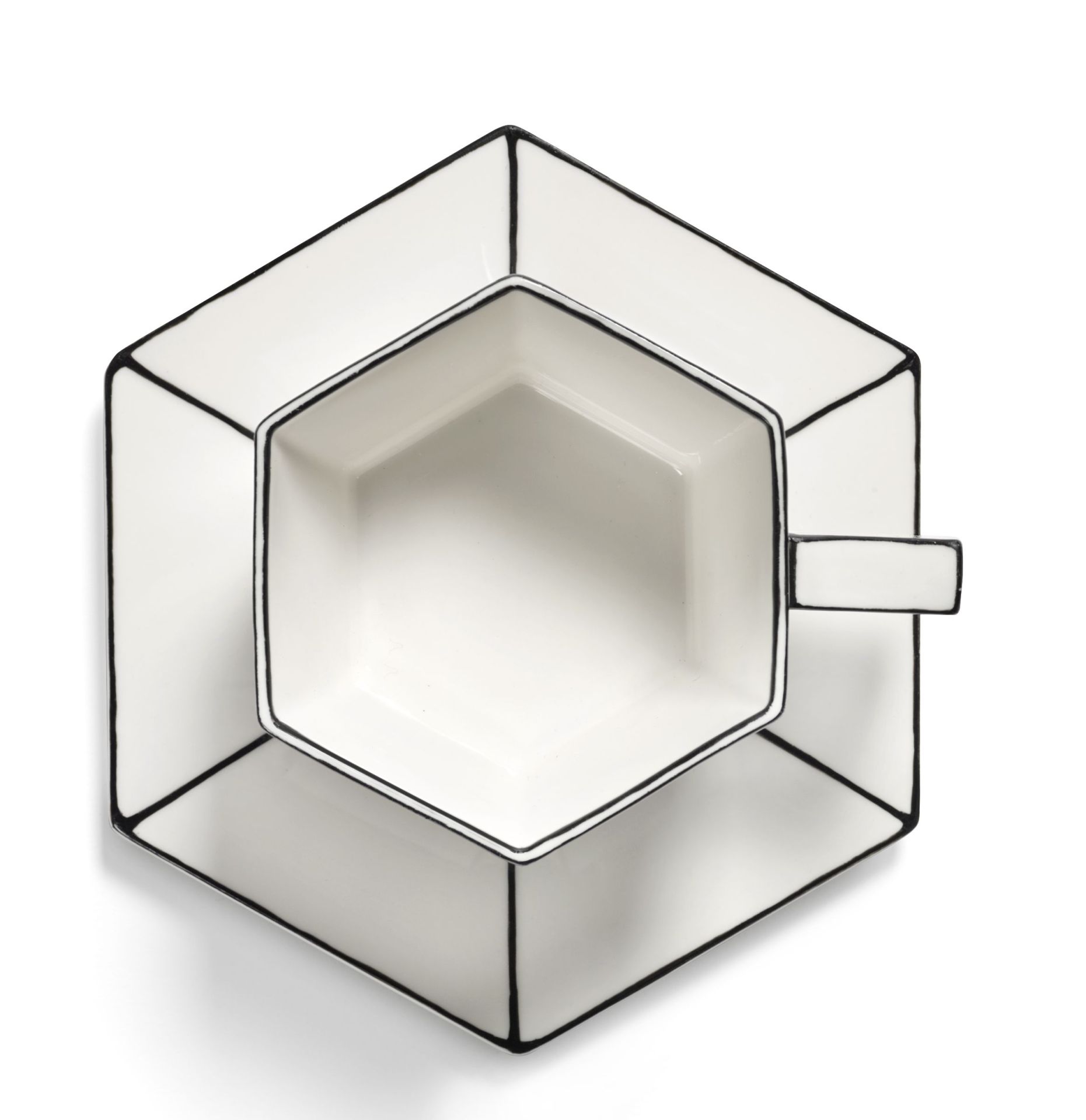 Tasse Capuucino Blanc/Noir Carte Blanche Serax  