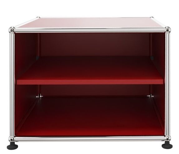 USM Haller Beistelltisch mit Zwischentablar rot USM Haller Beistelltisch mit Zwischentablar rot