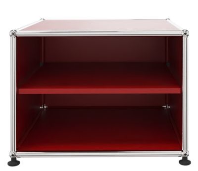 USM Haller Beistelltisch mit Zwischentablar rot USM Haller Beistelltisch mit Zwischentablar rot