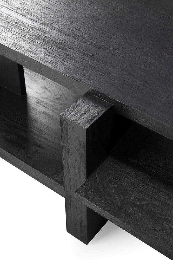Teak Abstract Coffee table Table basse Noir Ethnicraft