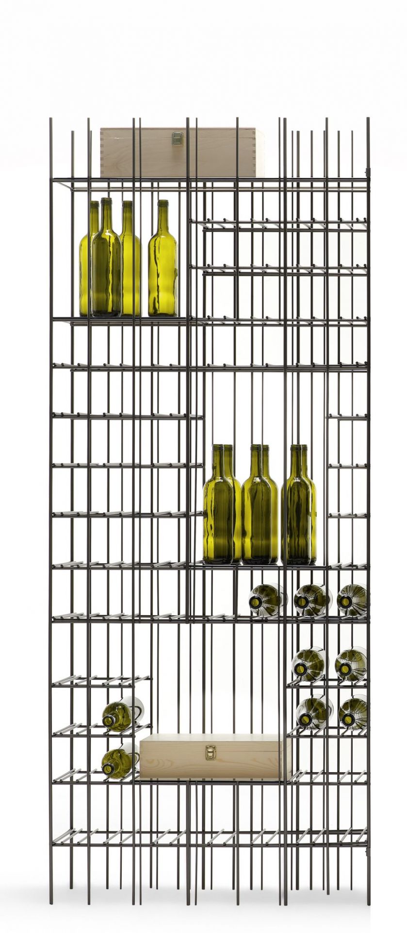 Metrica A Wine Casier à vin avec 3 vert étagères en verre Mogg