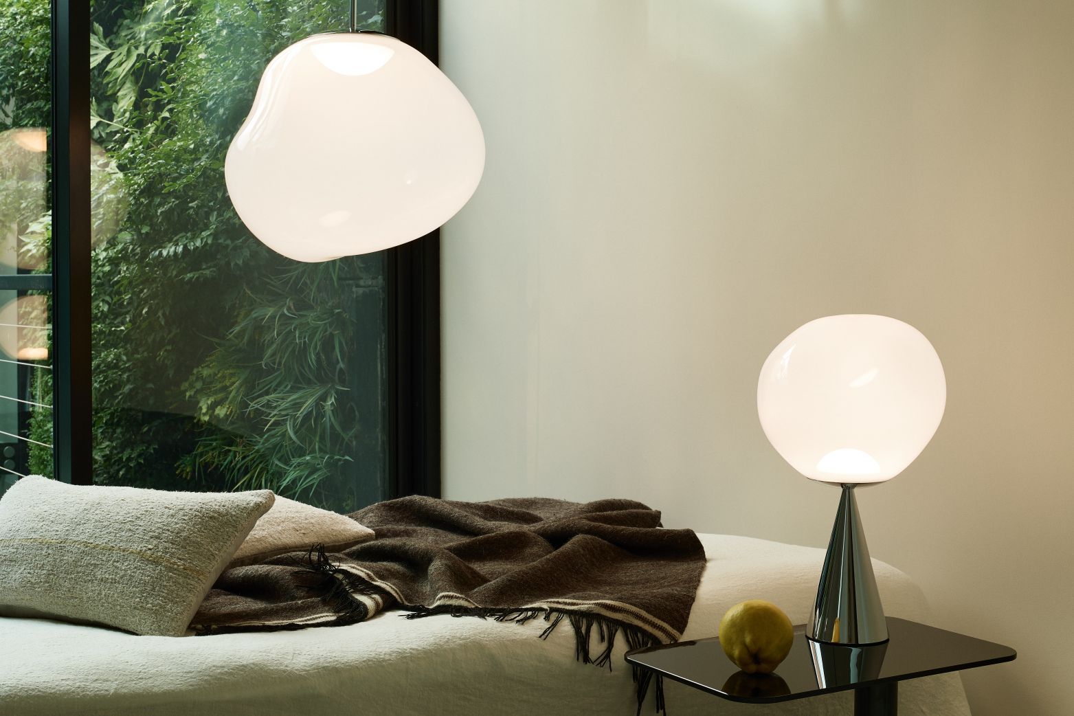 MELT Lampe suspendue LED Opal - Argent Tom Dixon