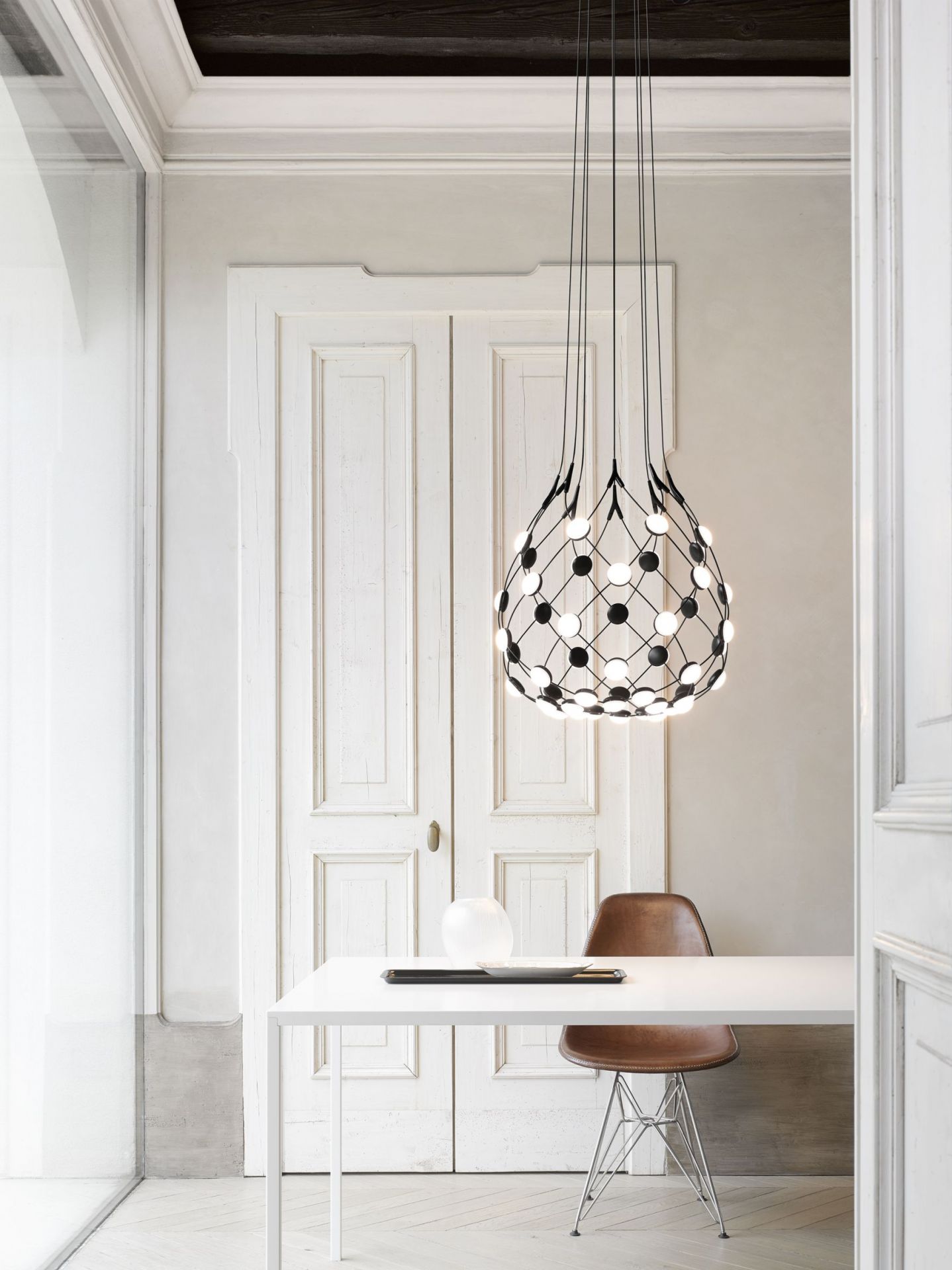 D86 Mesh Plafonnier Ø55cm - Longueur du câble 1m Luceplan