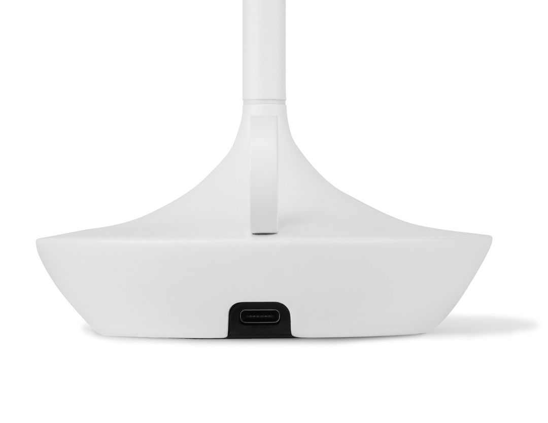 Wick Portable Lampe de batterie / Lampe de table avec USB blanc Graypants