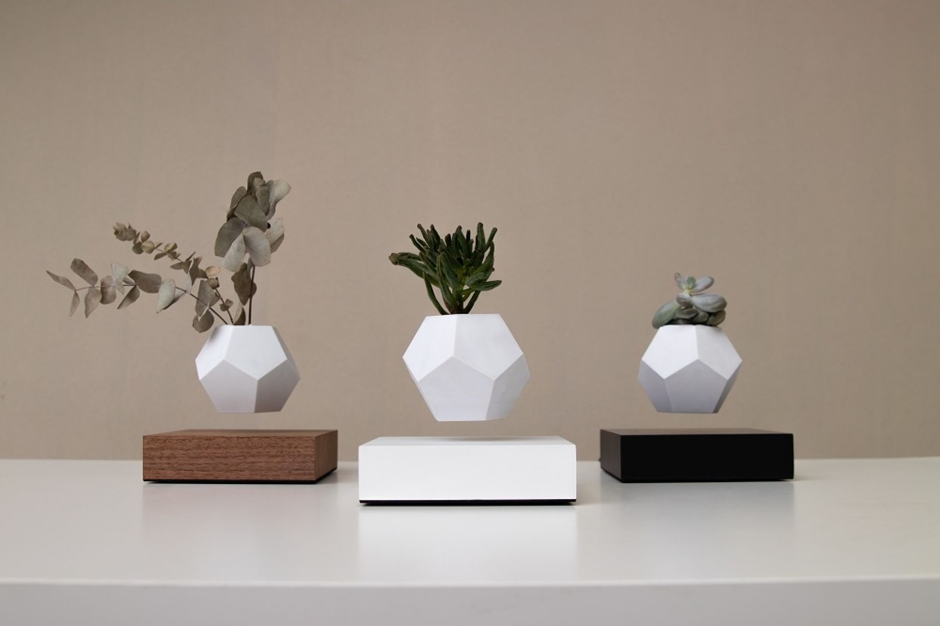 Lyfe flottant Vase Klein & More Bois d'érable Noir OFFRE SPECIALE