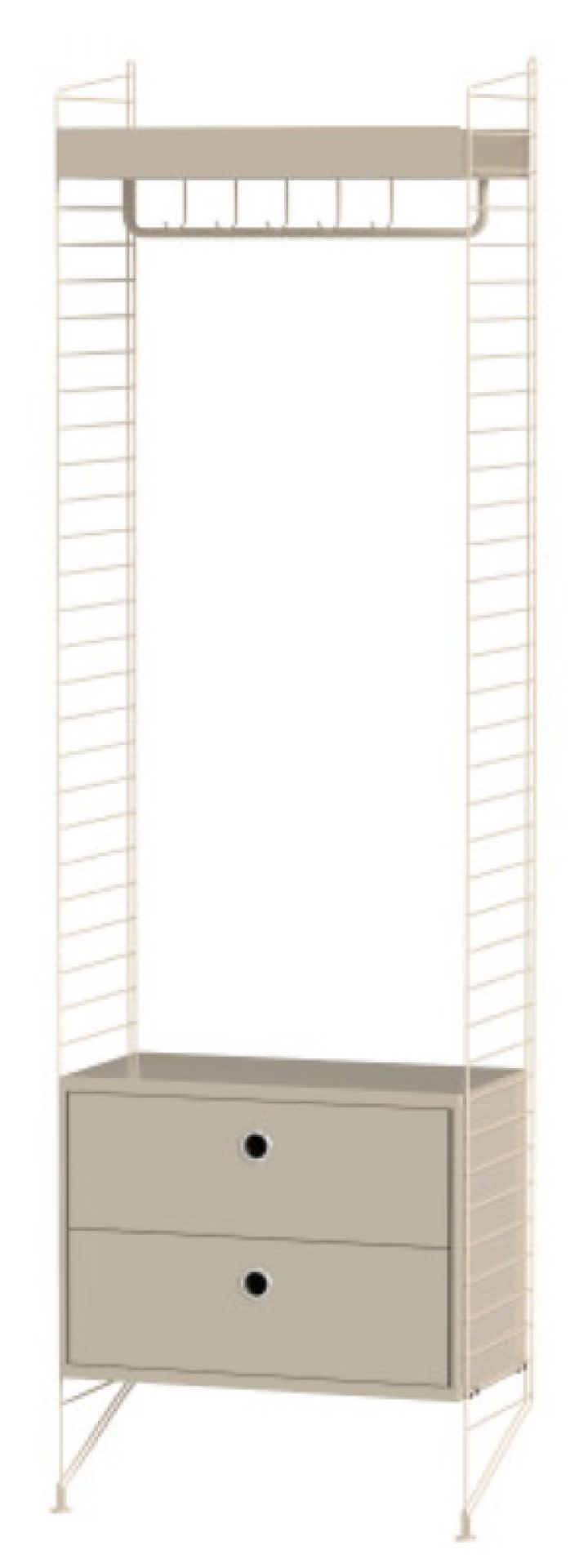 String Système de rayonnage au sol des couloirs M String Furniture Beige - Beige