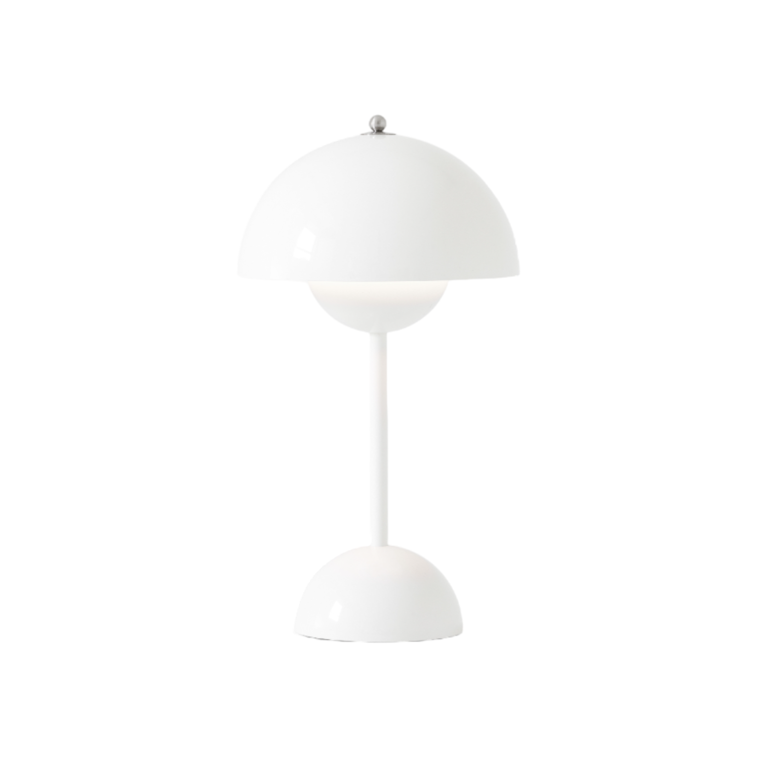Flowerpot VP9 Portable Lampe à batterie / Lampe de table avec USB AndTradition Blanc matt