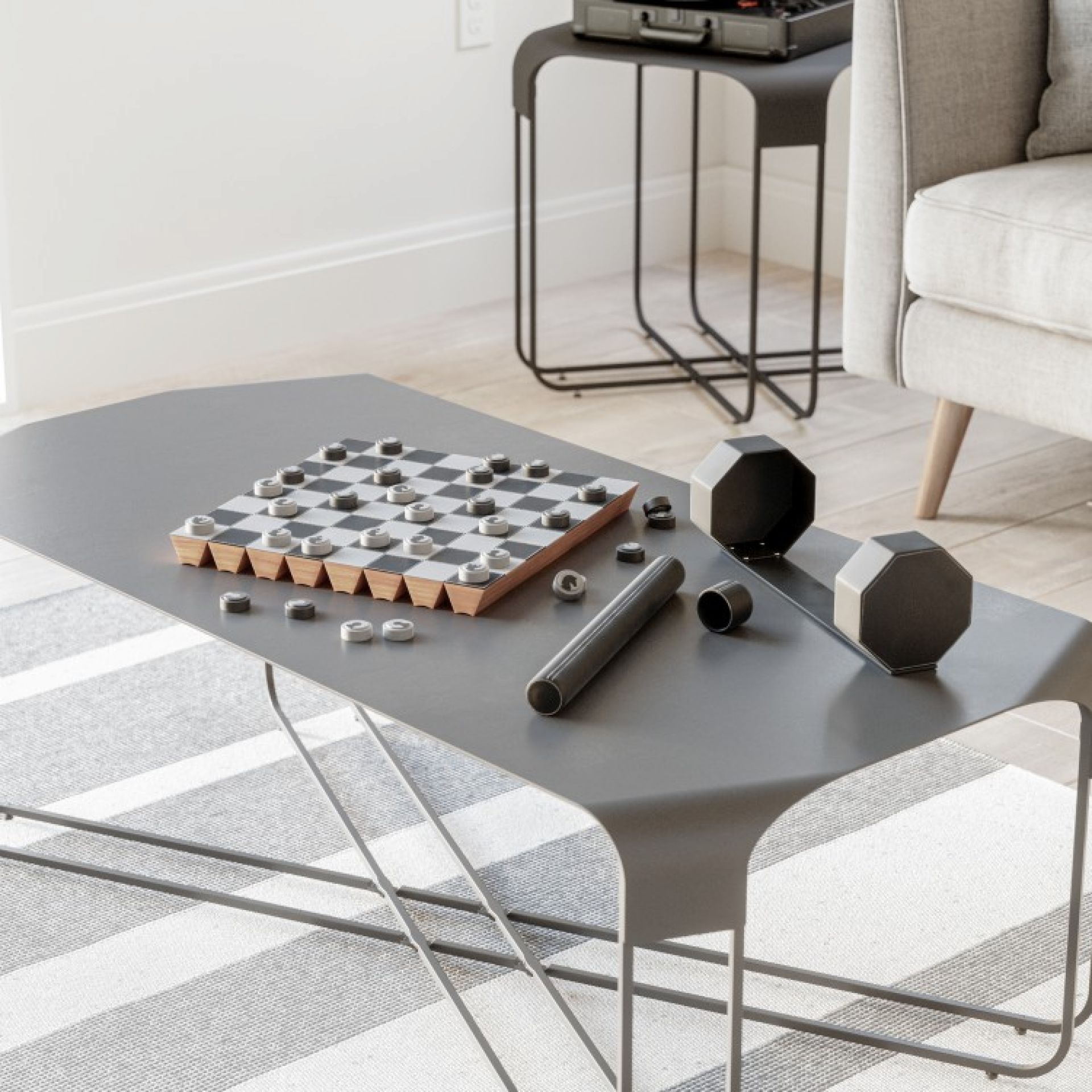 Rolz Chess / Checkers Ser Set mobile d'échecs et de dames Umbra OFFRE SPECIALE