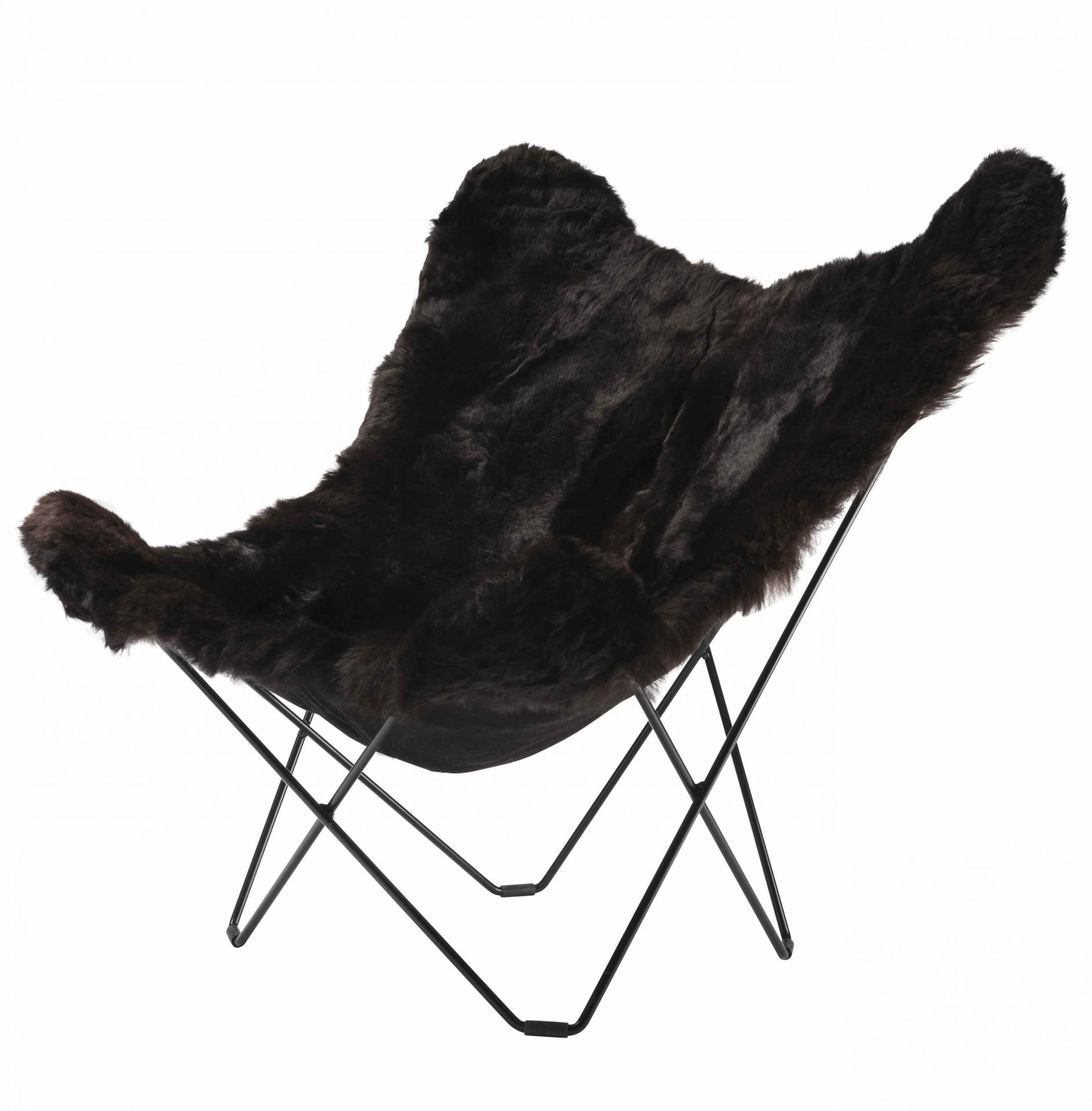 Iceland Mariposa Butterfly Chair Chaise Peau de mouton Cuero   