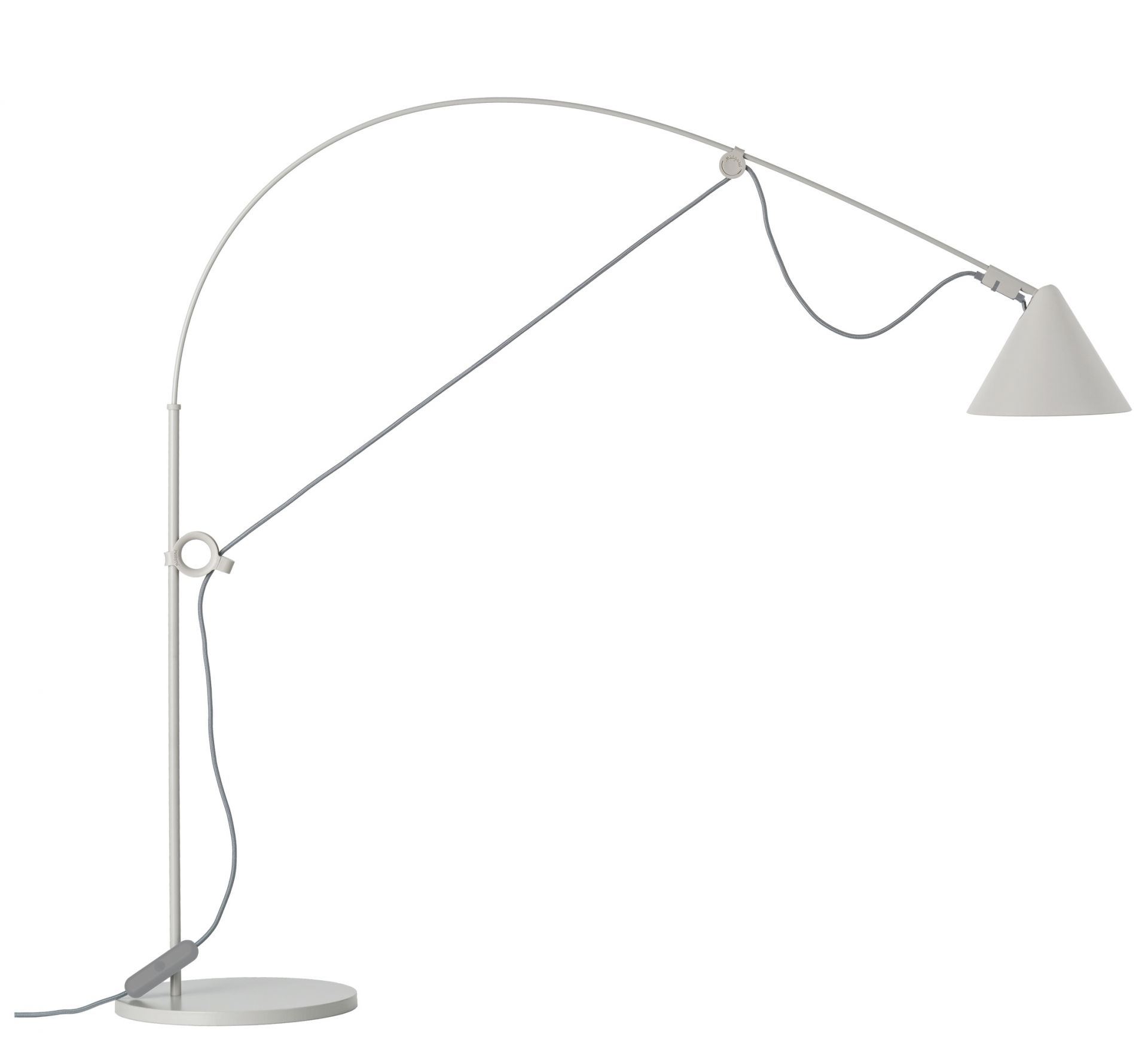 Ayno S Silk lampe de table gris soie Midgard