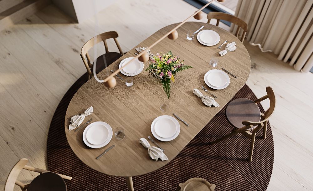 Expand Circular Dining table Table ronde / Table extensible Northern