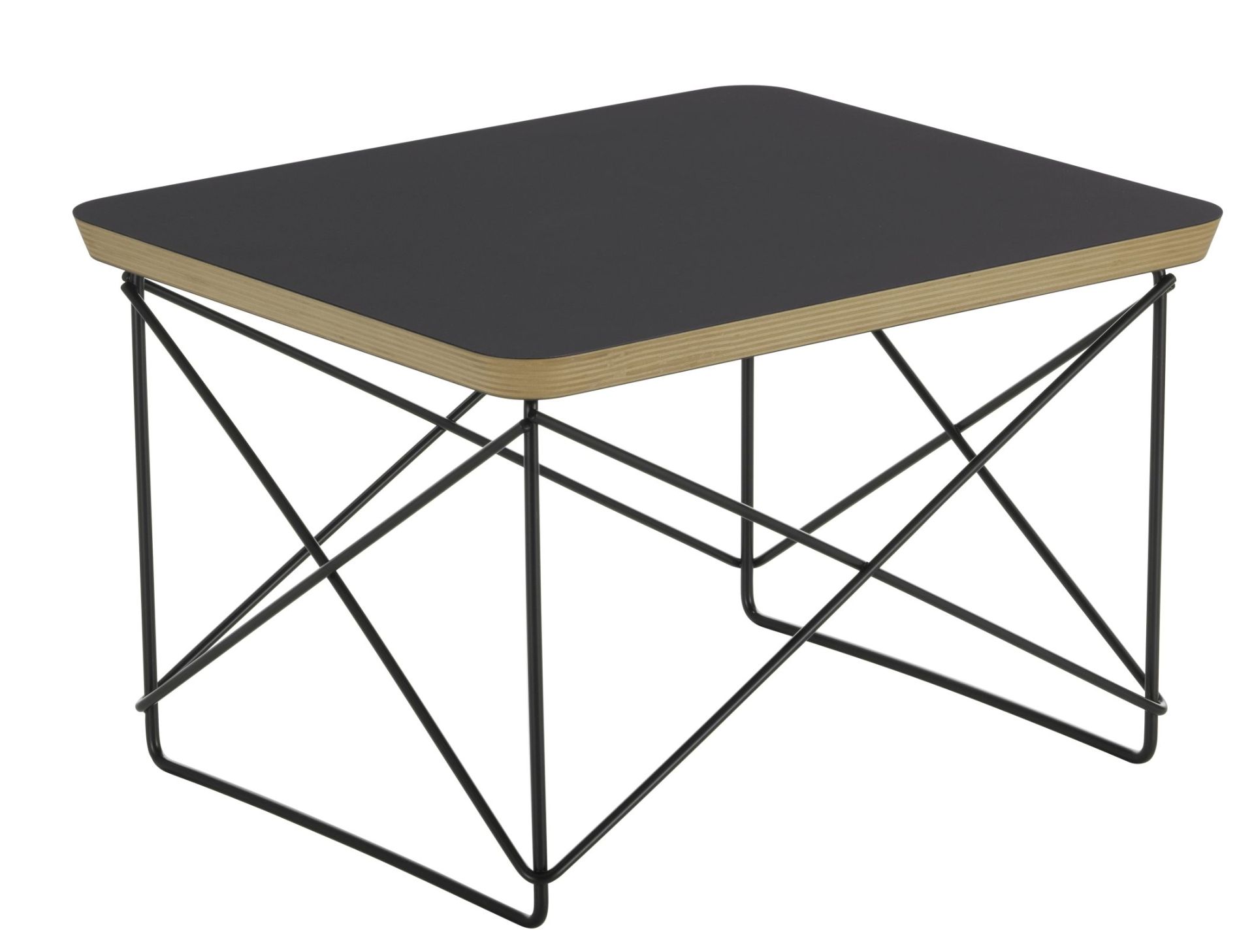Occasional Table LTR Table d'appoint HPL Noir Vitra Fil d'acier noir revêtu par poudre