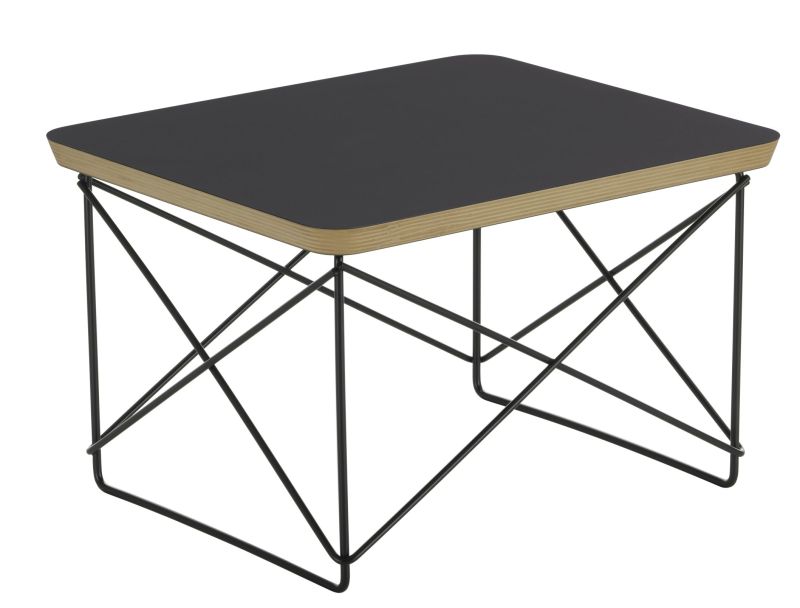 Occasional Table LTR Table d'appoint HPL Noir Vitra Fil d'acier noir revêtu par poudre